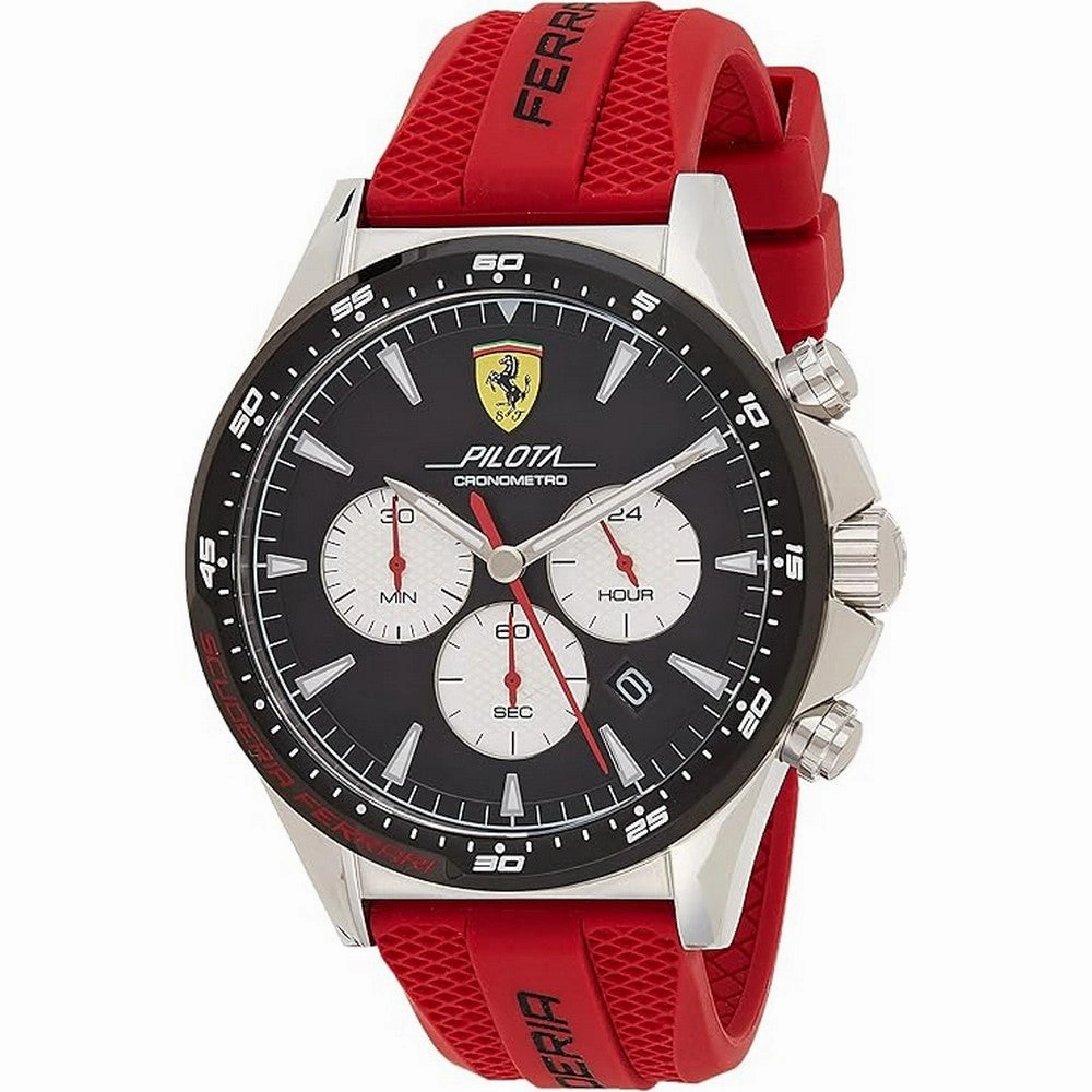 SCUDERIA Ferrari 0830596 Pilota Analogue Black Dial Men's Watch