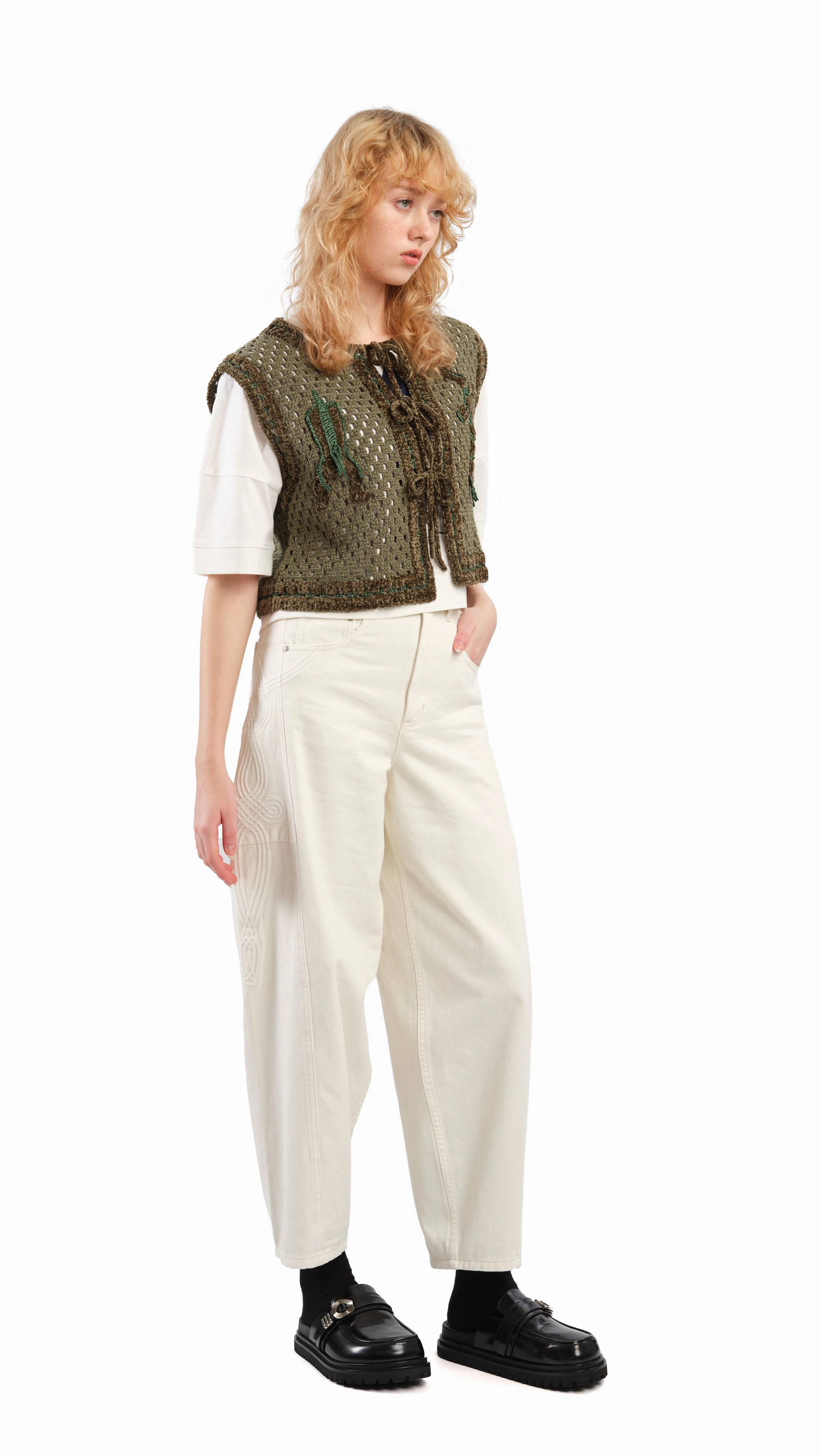Selk'Nam Graphic Crochet Vest