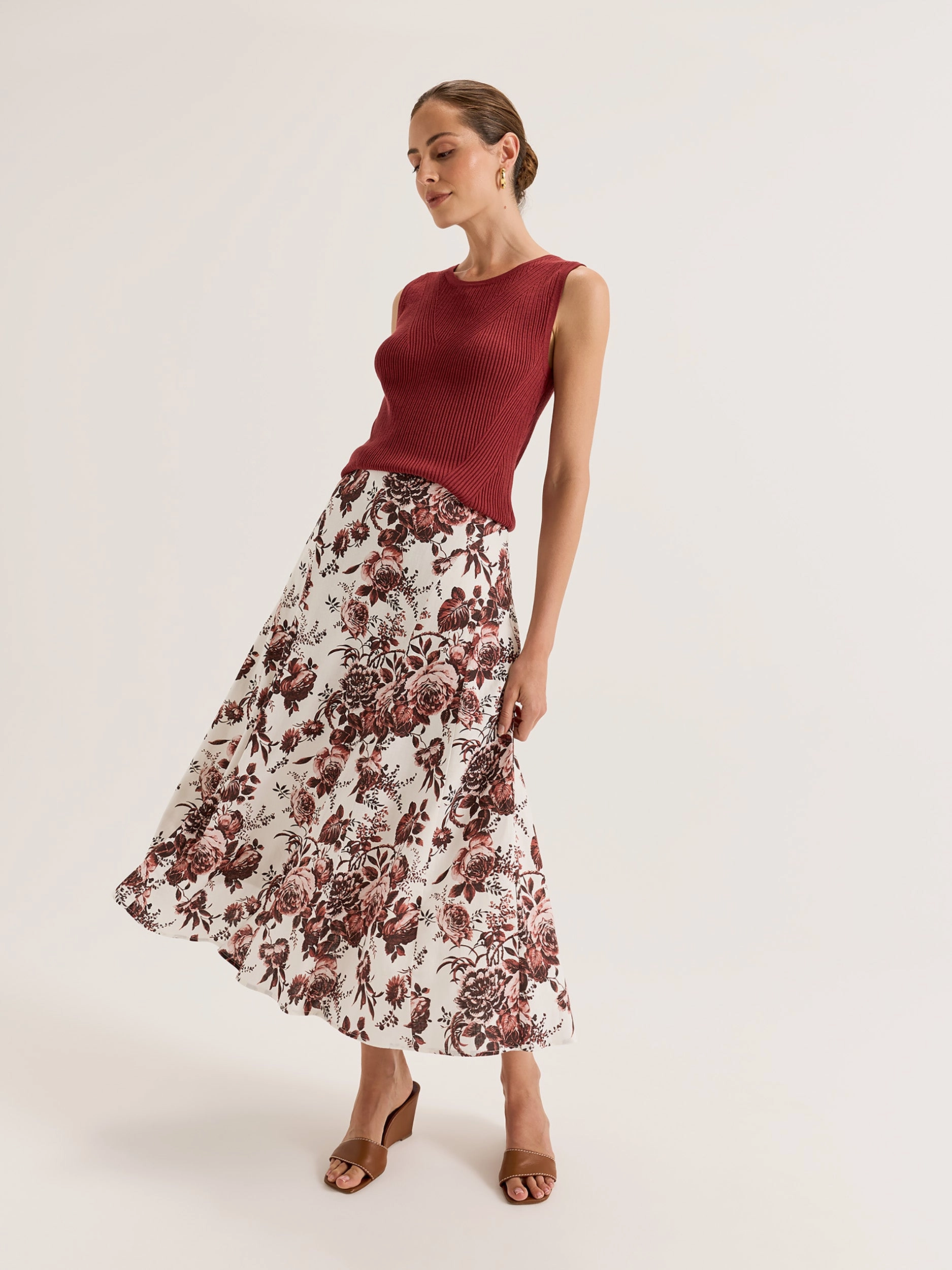 Sepia Bloom Skirt