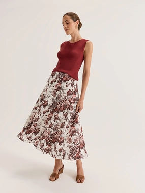 Sepia Bloom Skirt