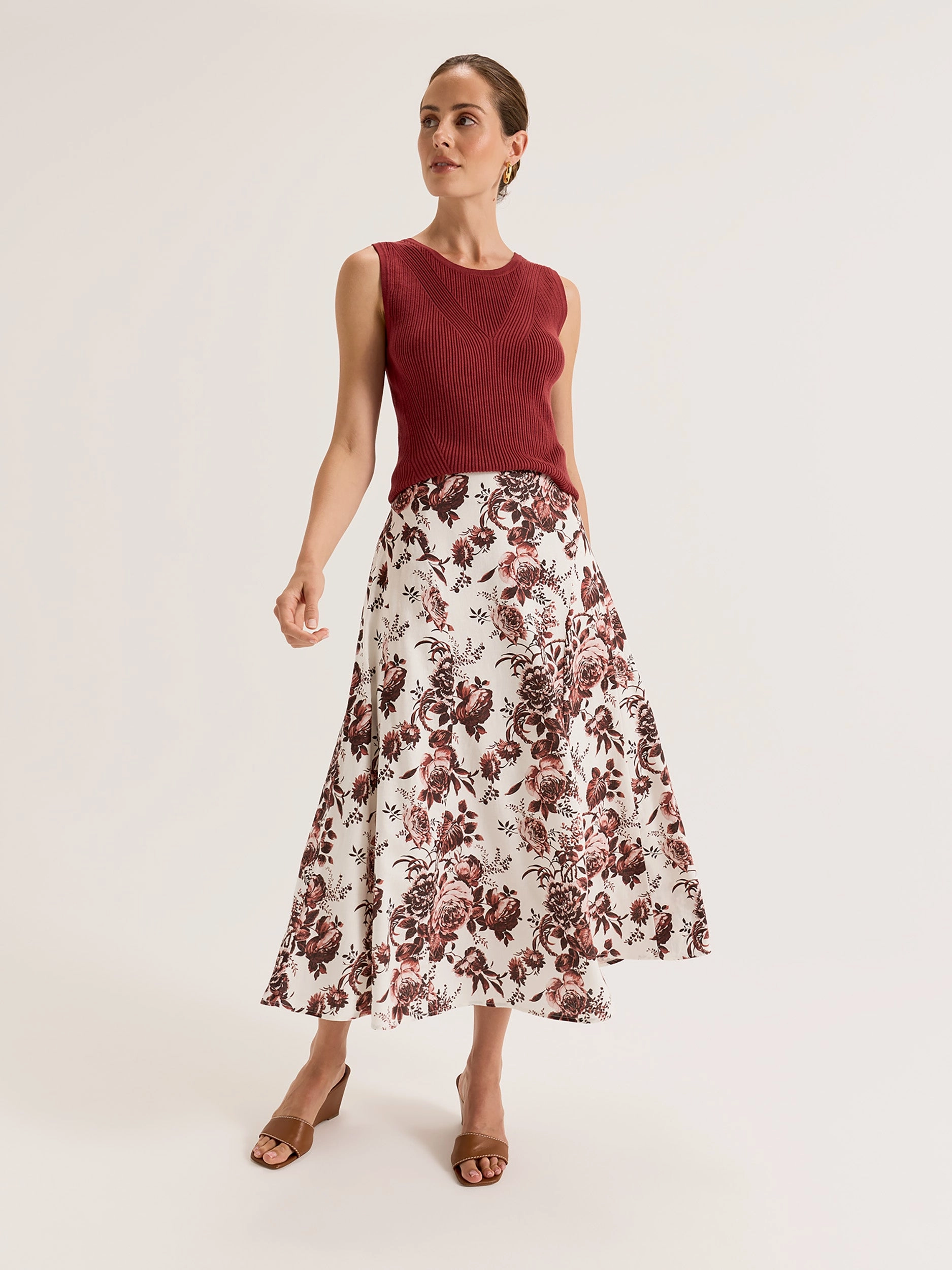 Sepia Bloom Skirt