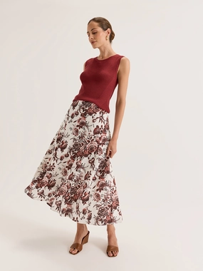 Sepia Bloom Skirt