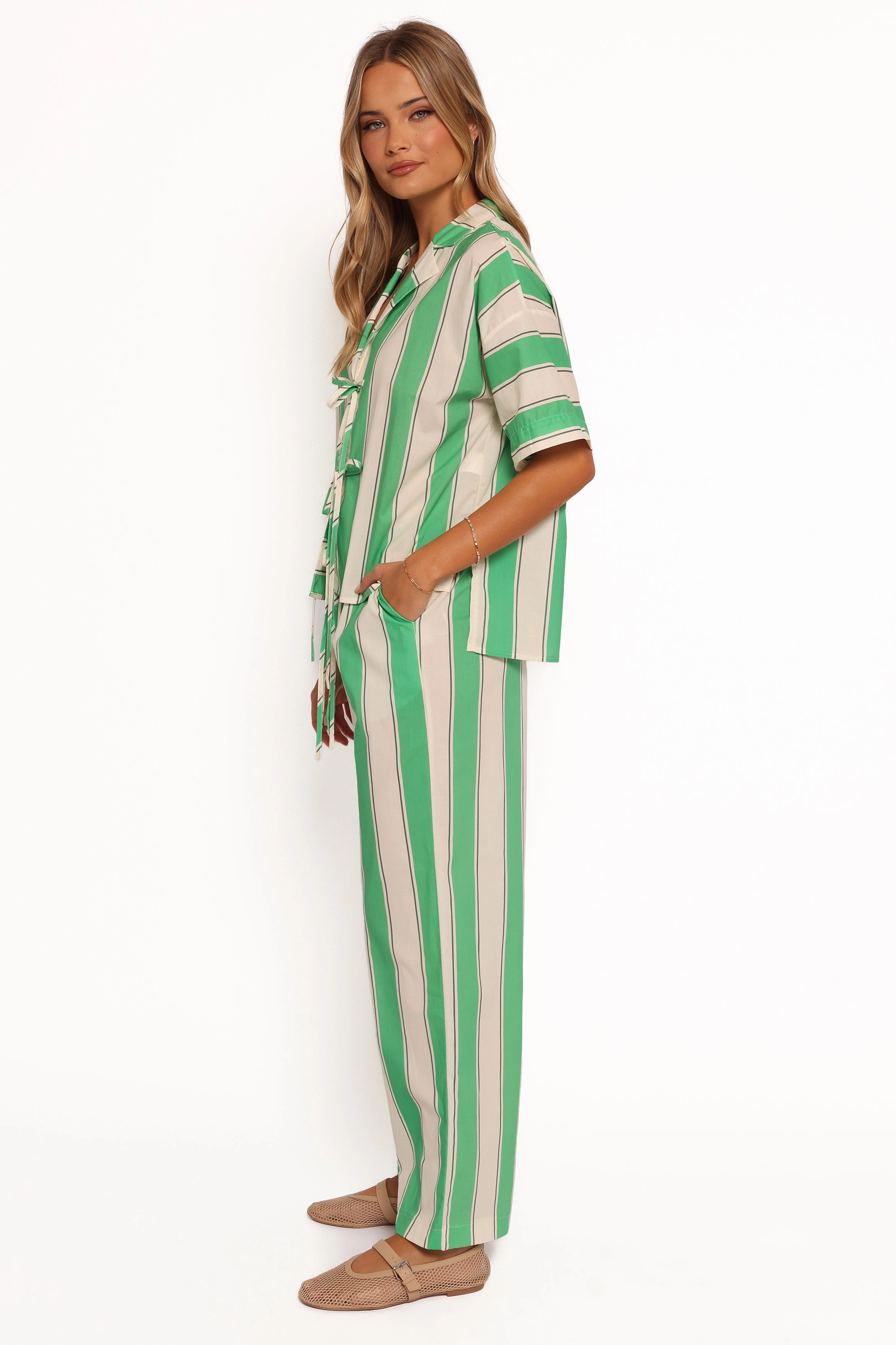 Shailene Pant - Green Stripe