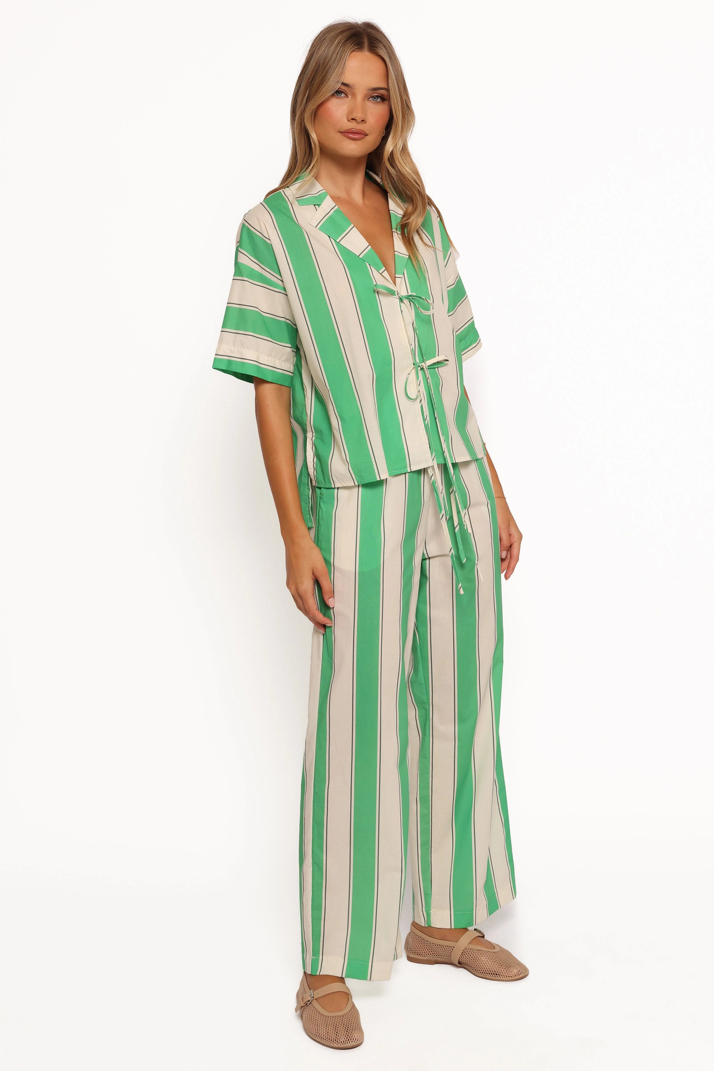Shailene Pant - Green Stripe