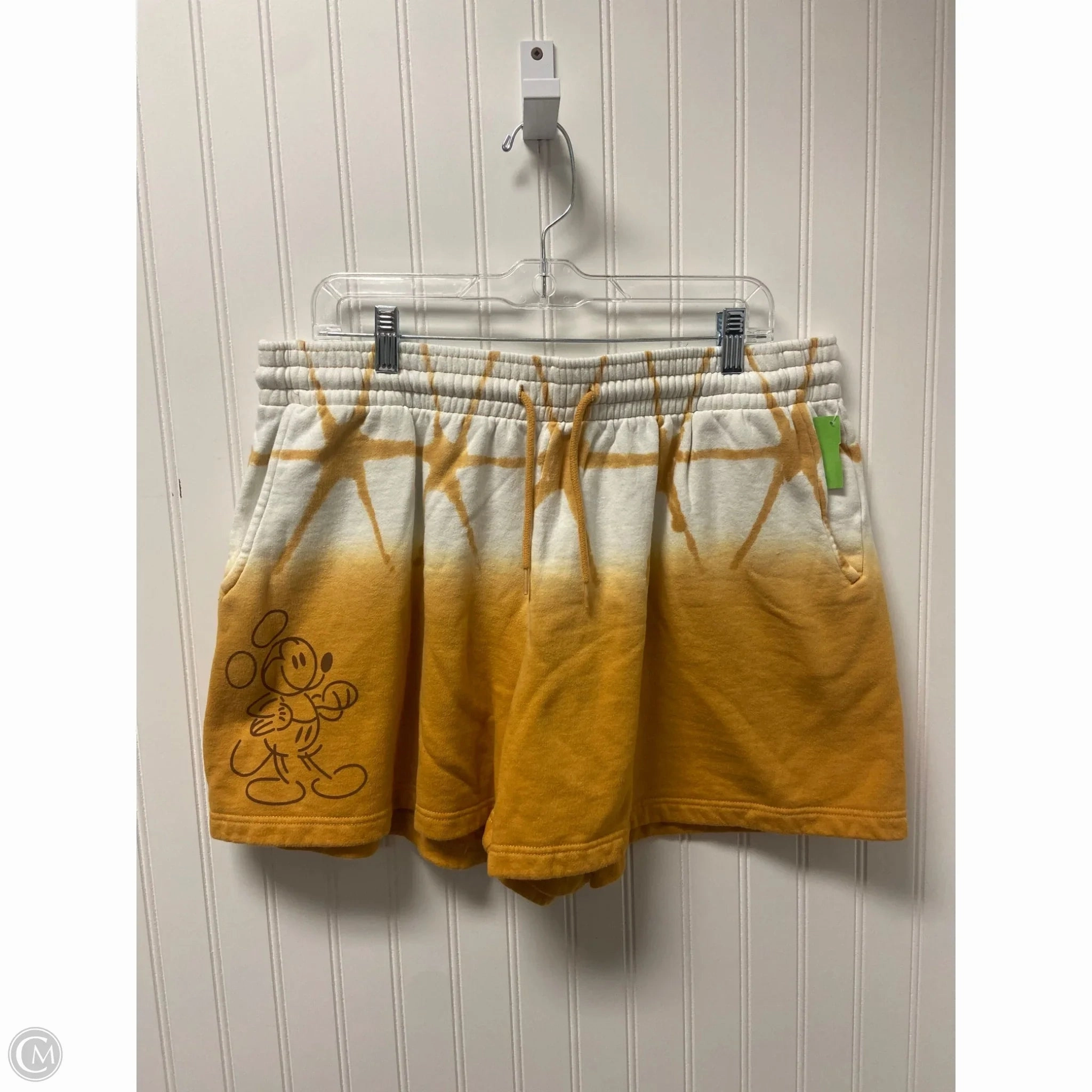 Shorts By Disney Store In White & Yellow, Size: Xl