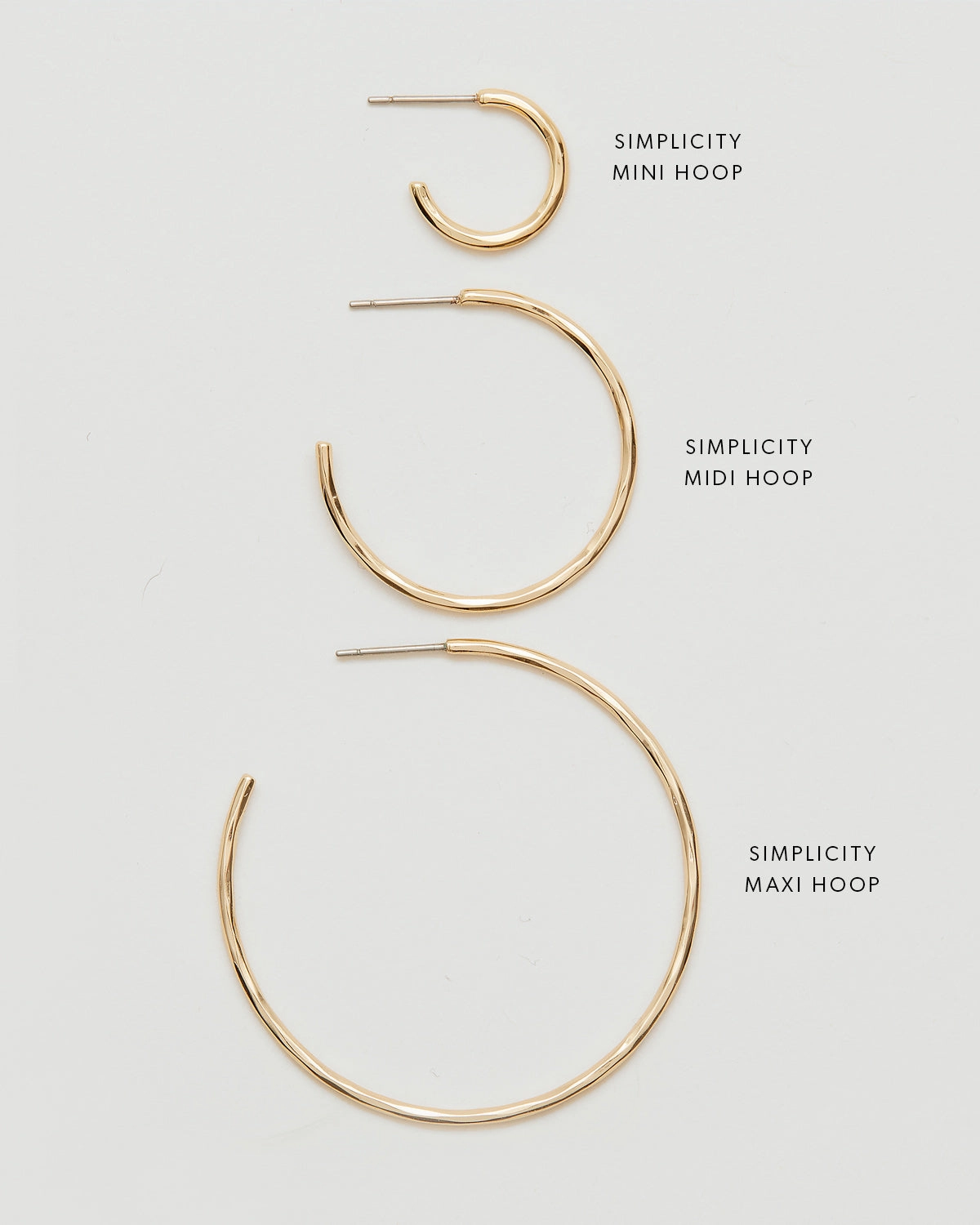 Simplicity Midi Hoop Earrings