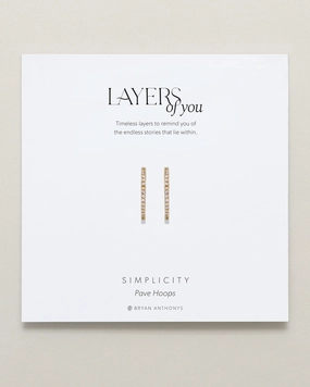 Simplicity Pave Hoop Earrings