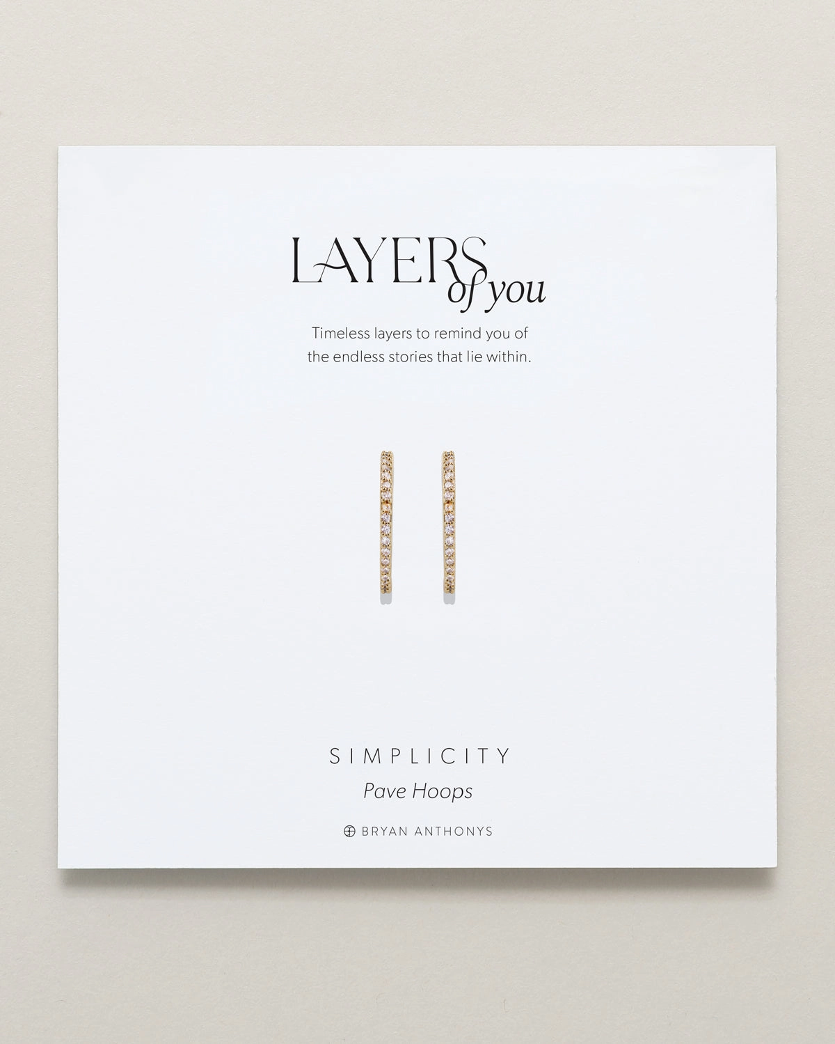 Simplicity Pave Hoop Earrings