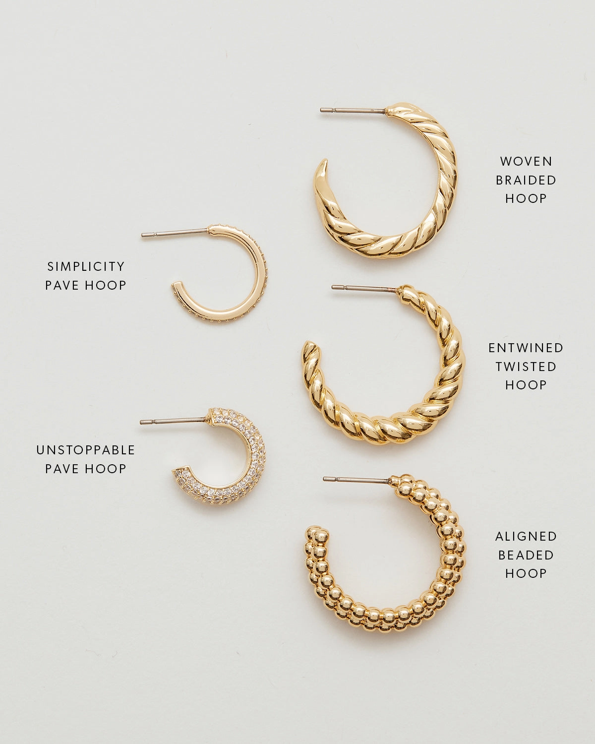 Simplicity Pave Hoop Earrings