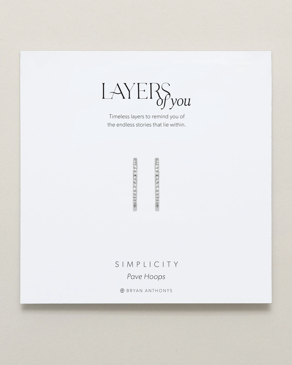 Simplicity Pave Hoop Earrings