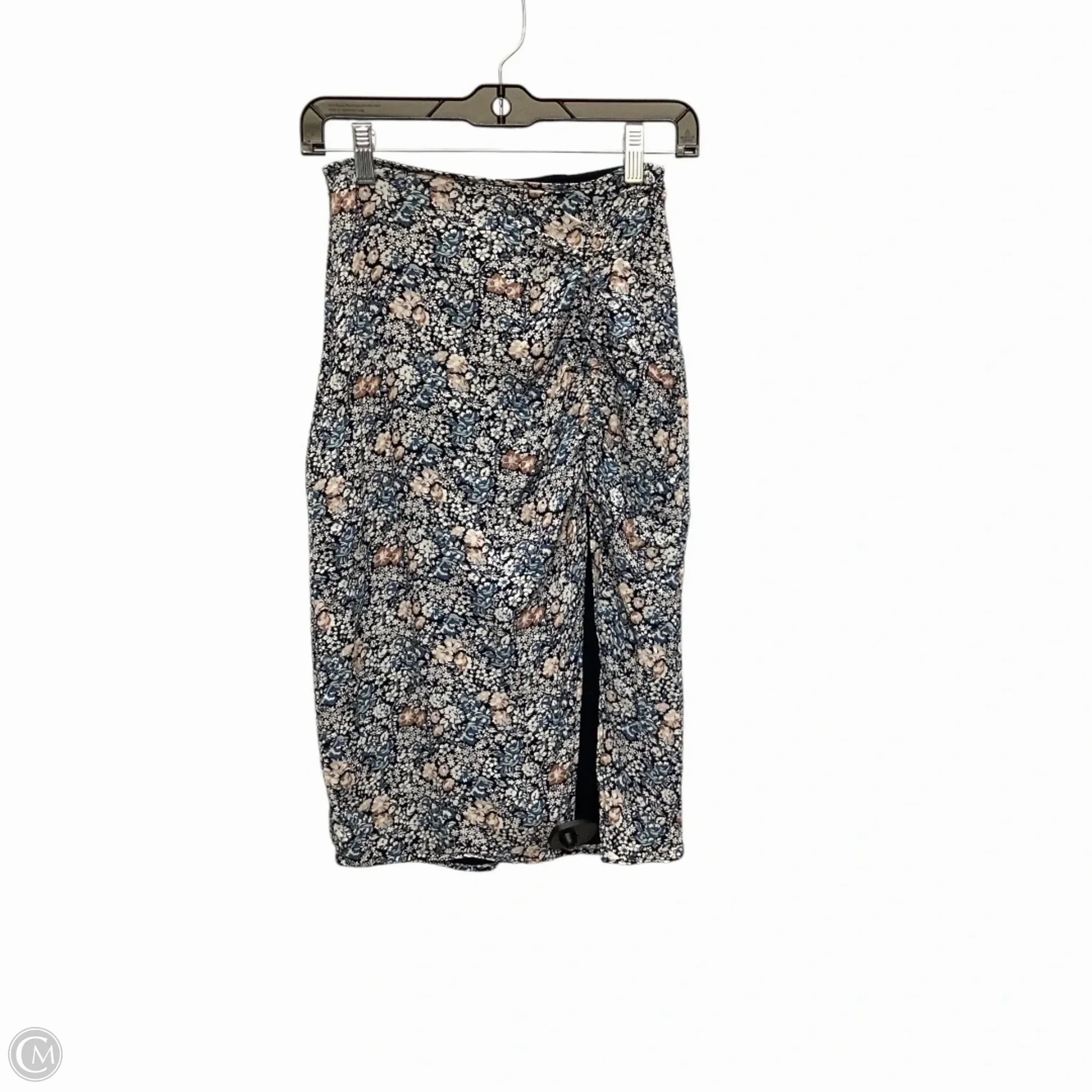 Skirt Midi By Abercrombie And Fitch In Blue, Size: Xsp