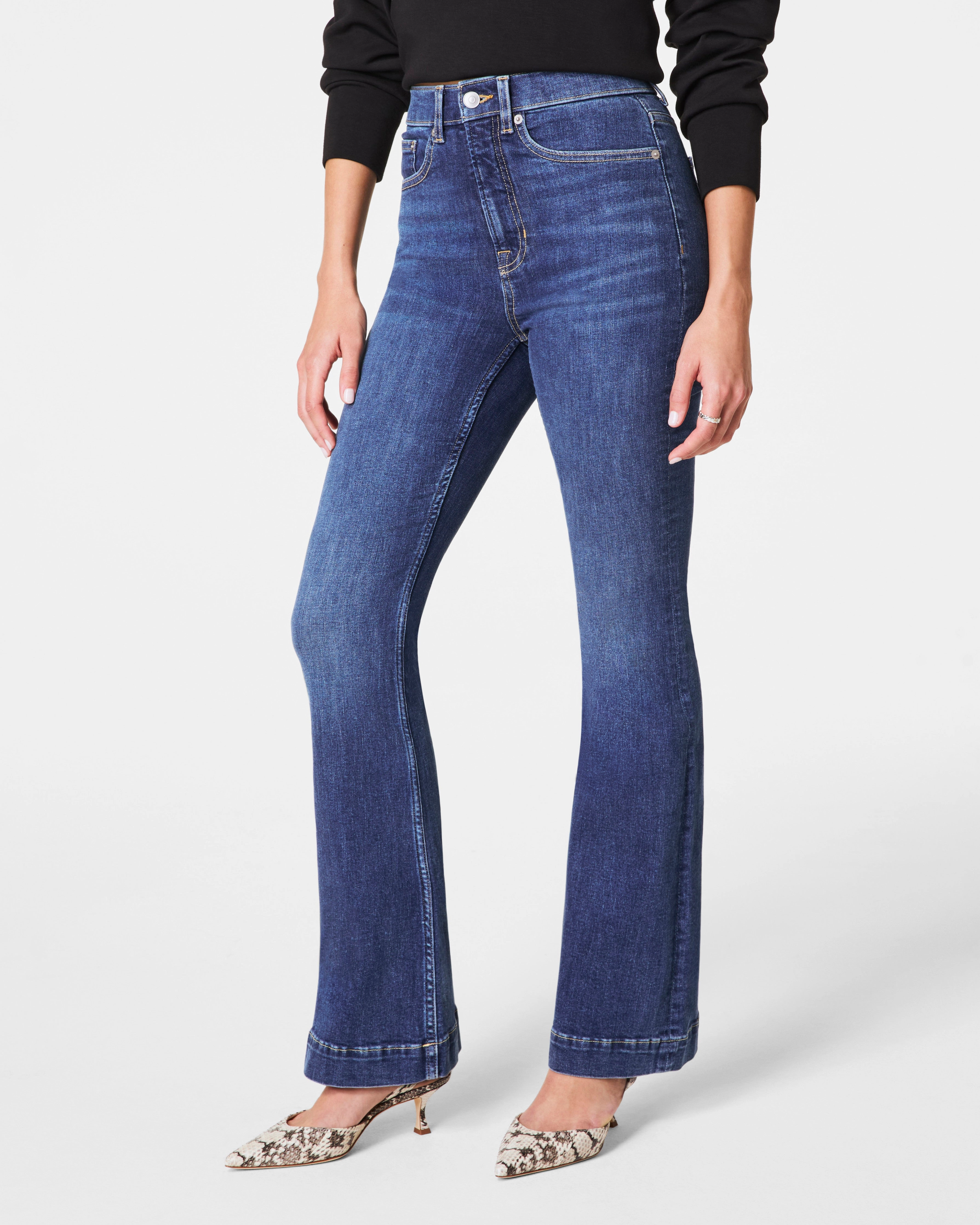 SPANXsculpt™ ReDefine Flare Jeans, Medium Indigo