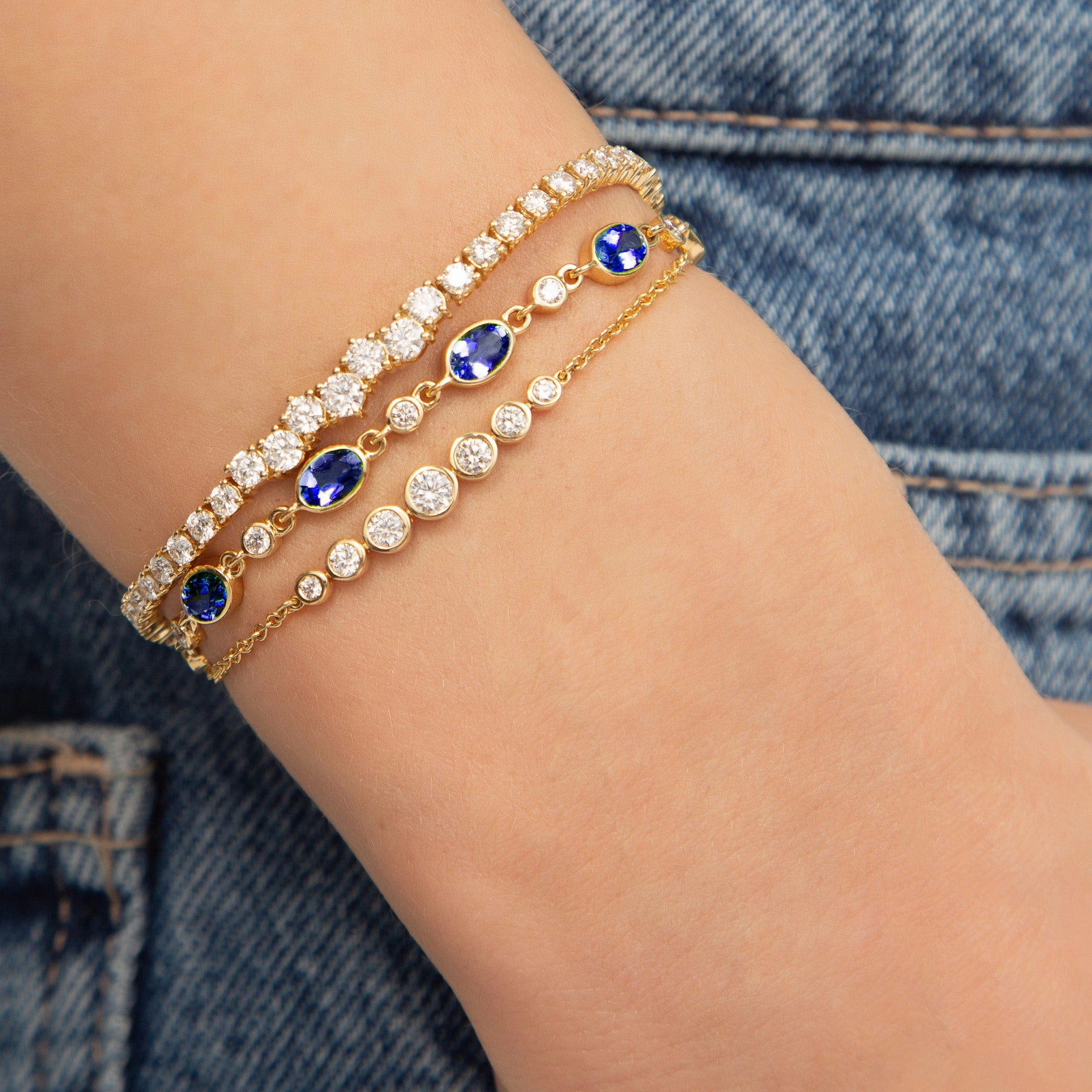 Special Edition Oval Blue Sapphire Tennis Bracelet