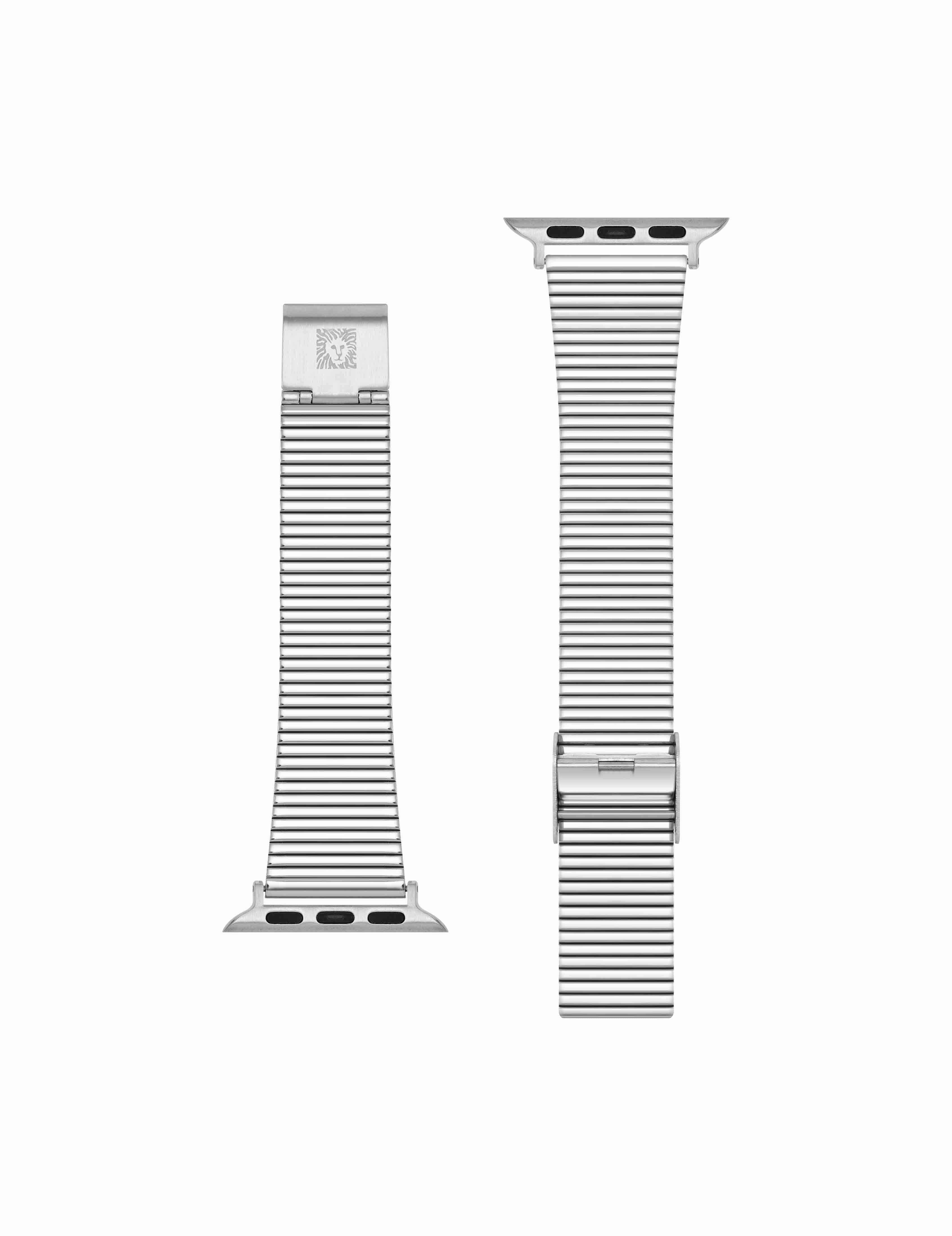 Stainless Steel Band with Sliding Buckle Closure for Apple Watch®