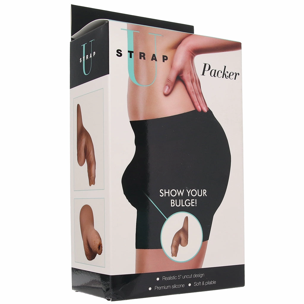 Strap U 5.1 Inch Uncut Silicone Packer in Tan