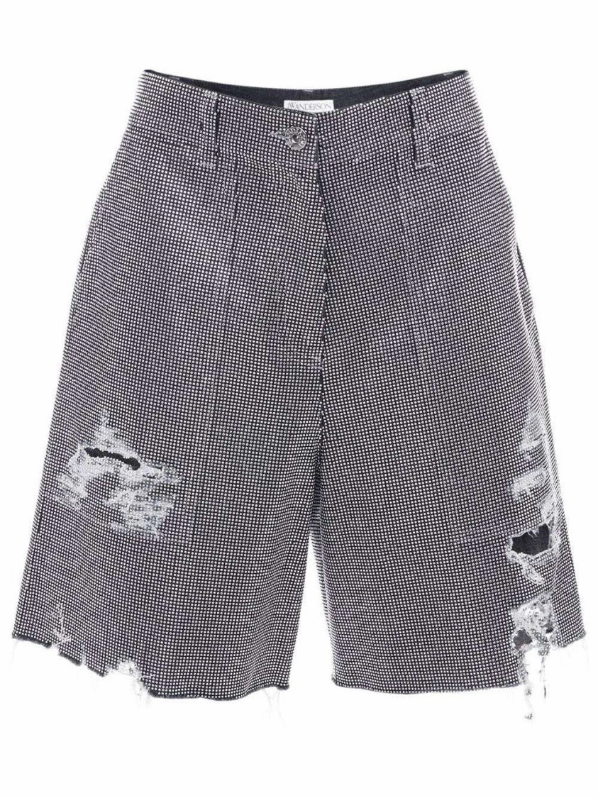Studded Cotton Shorts