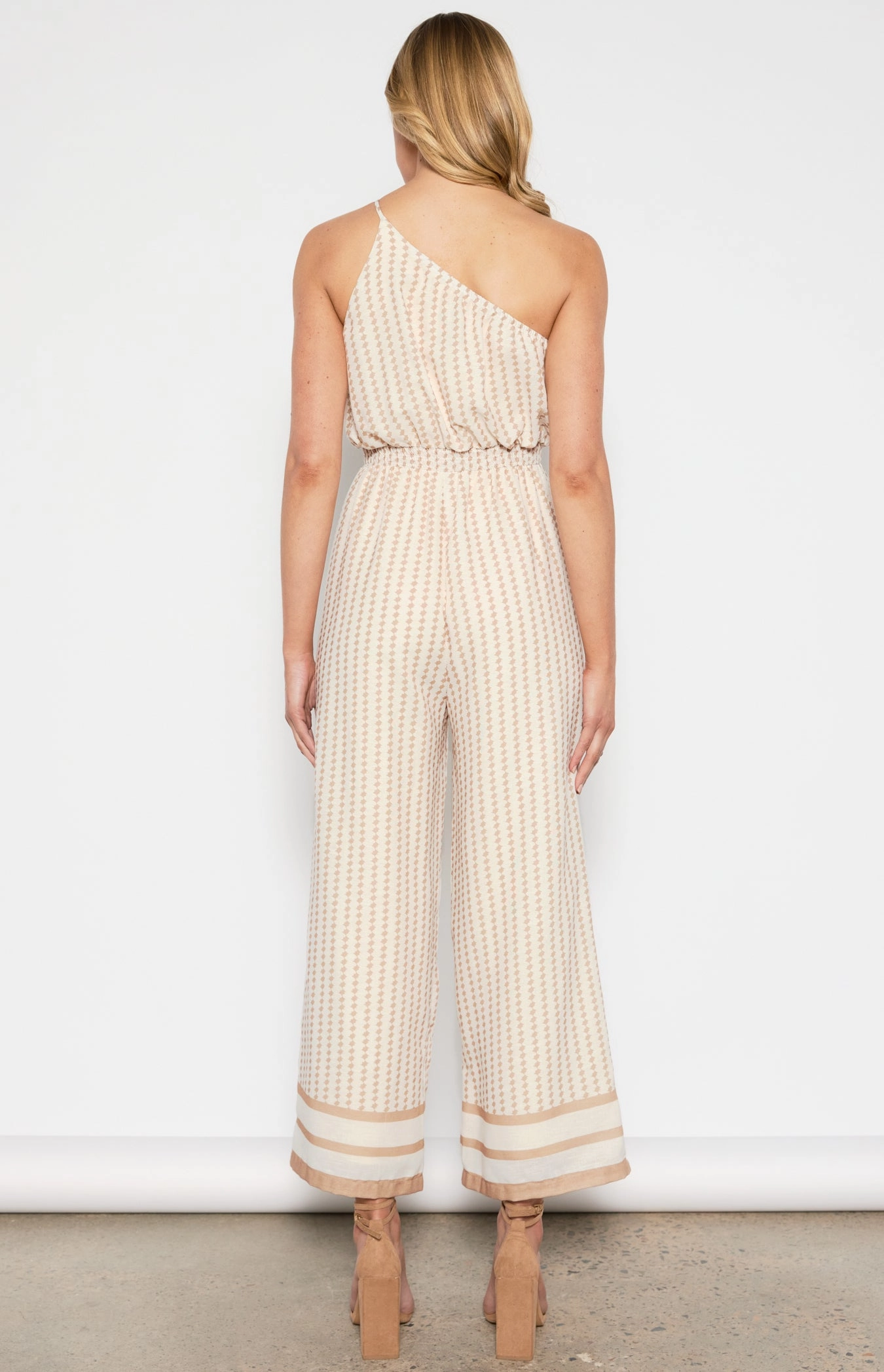 Style State Geo Print Jumpsuit White
