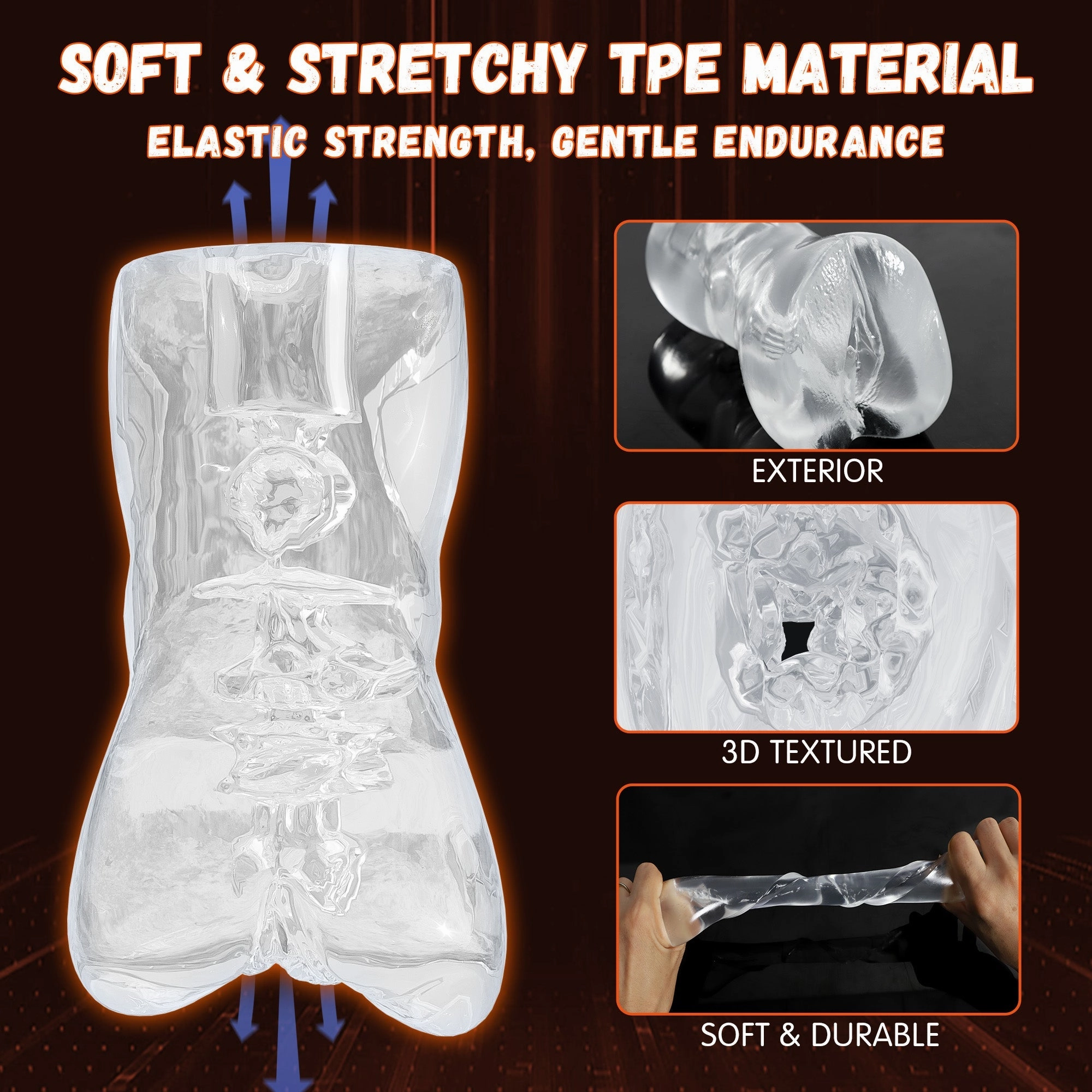 Swallow - Transparent Male Masturbator with Realistic Vagina