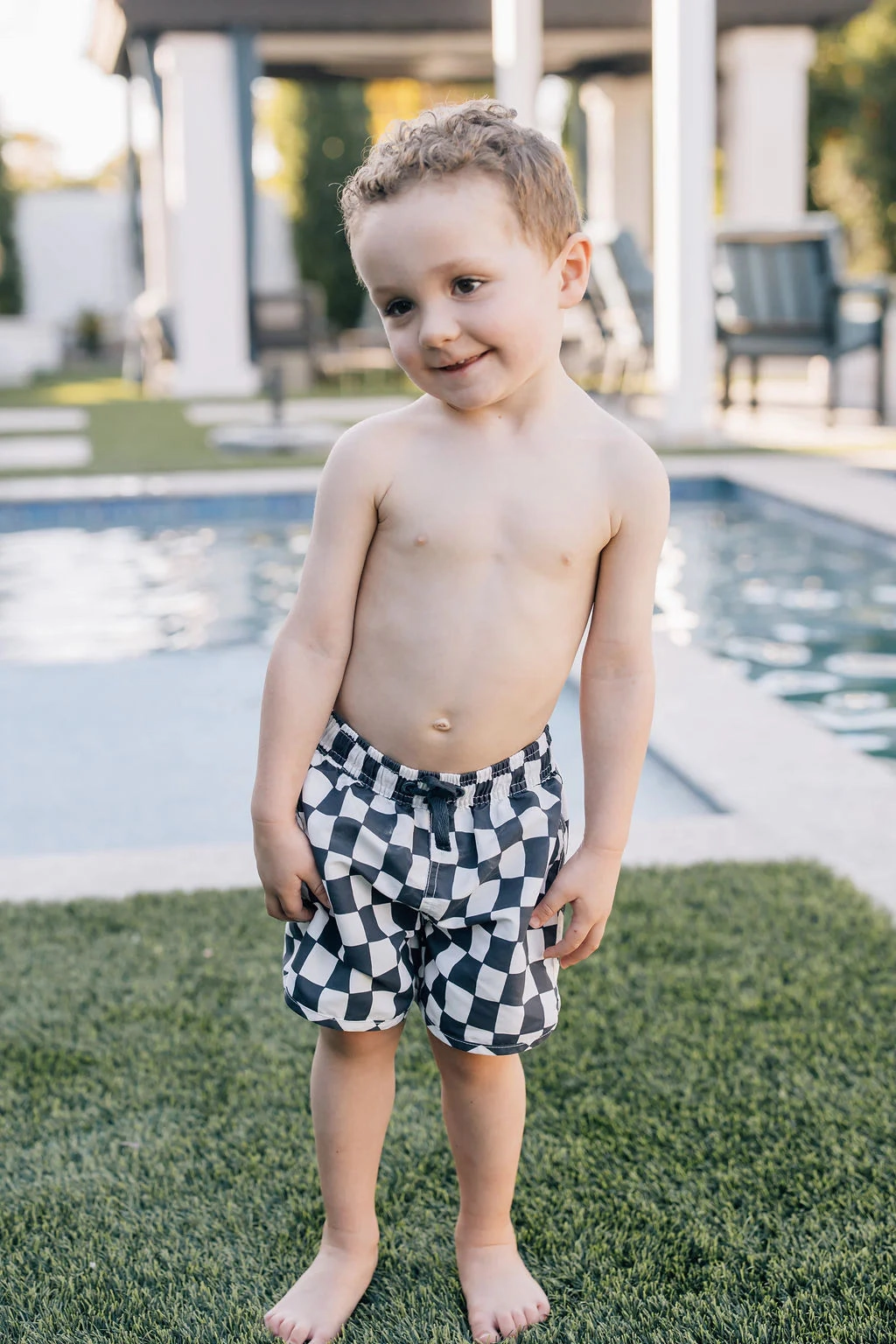 Swim Shorts - Wavy Checkered