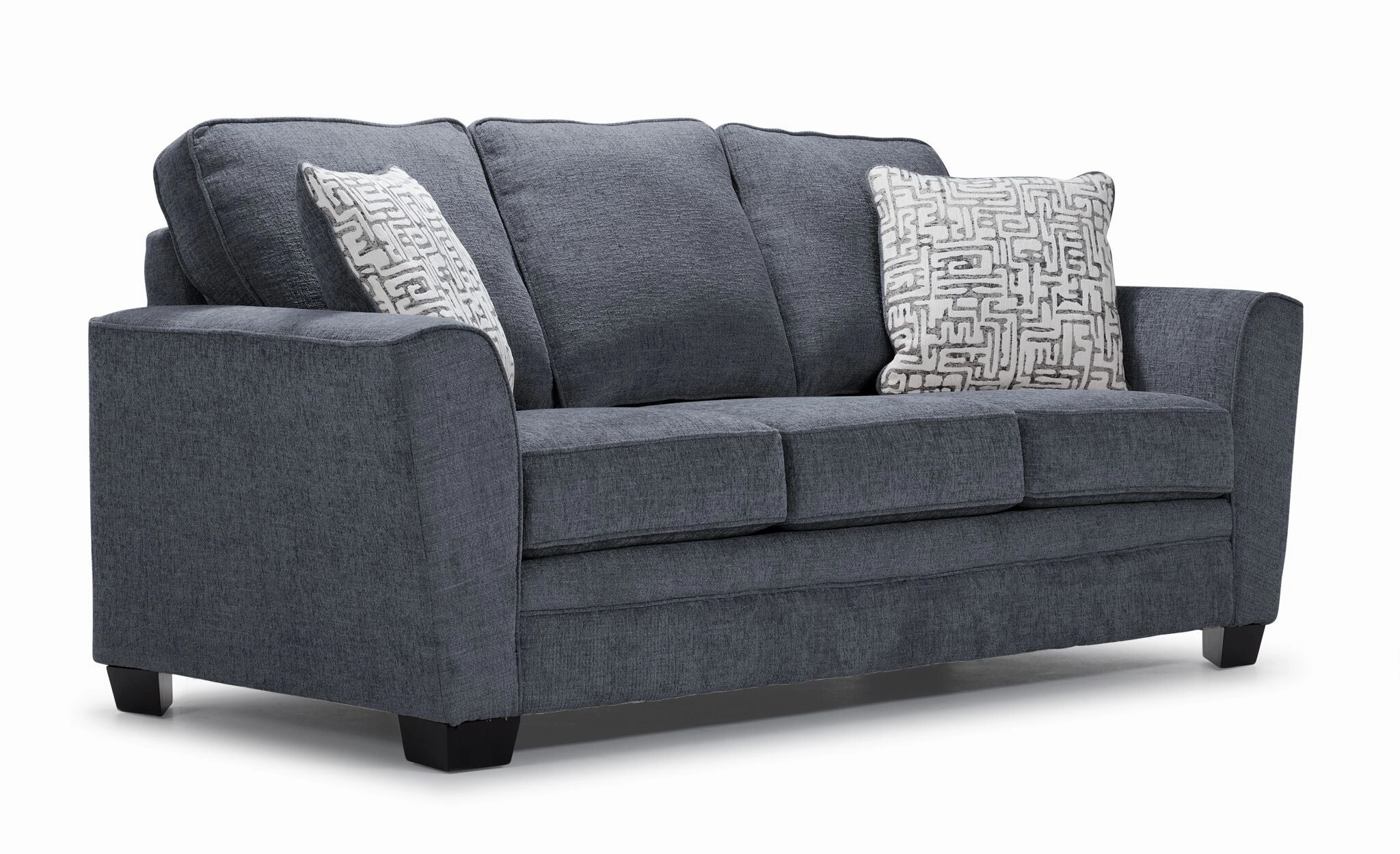 Tilley Sofa and Loveseat Set - Charcoal