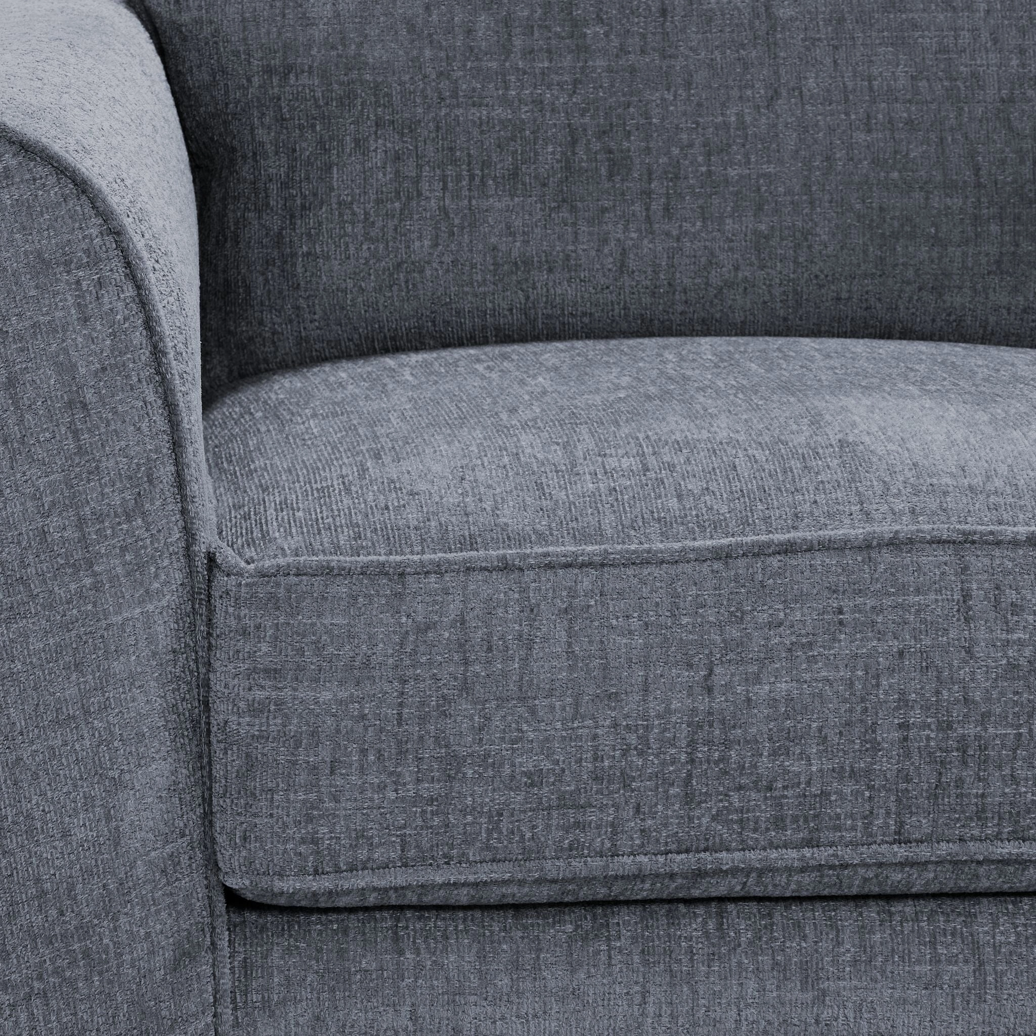 Tilley Sofa and Loveseat Set - Charcoal