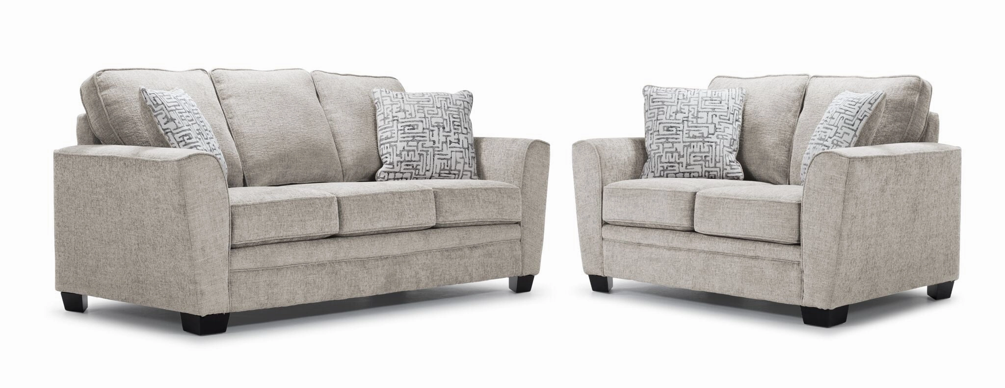 Tilley Sofa and Loveseat Set - Cream