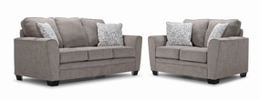 Tilley Sofa and Loveseat Set - Taupe