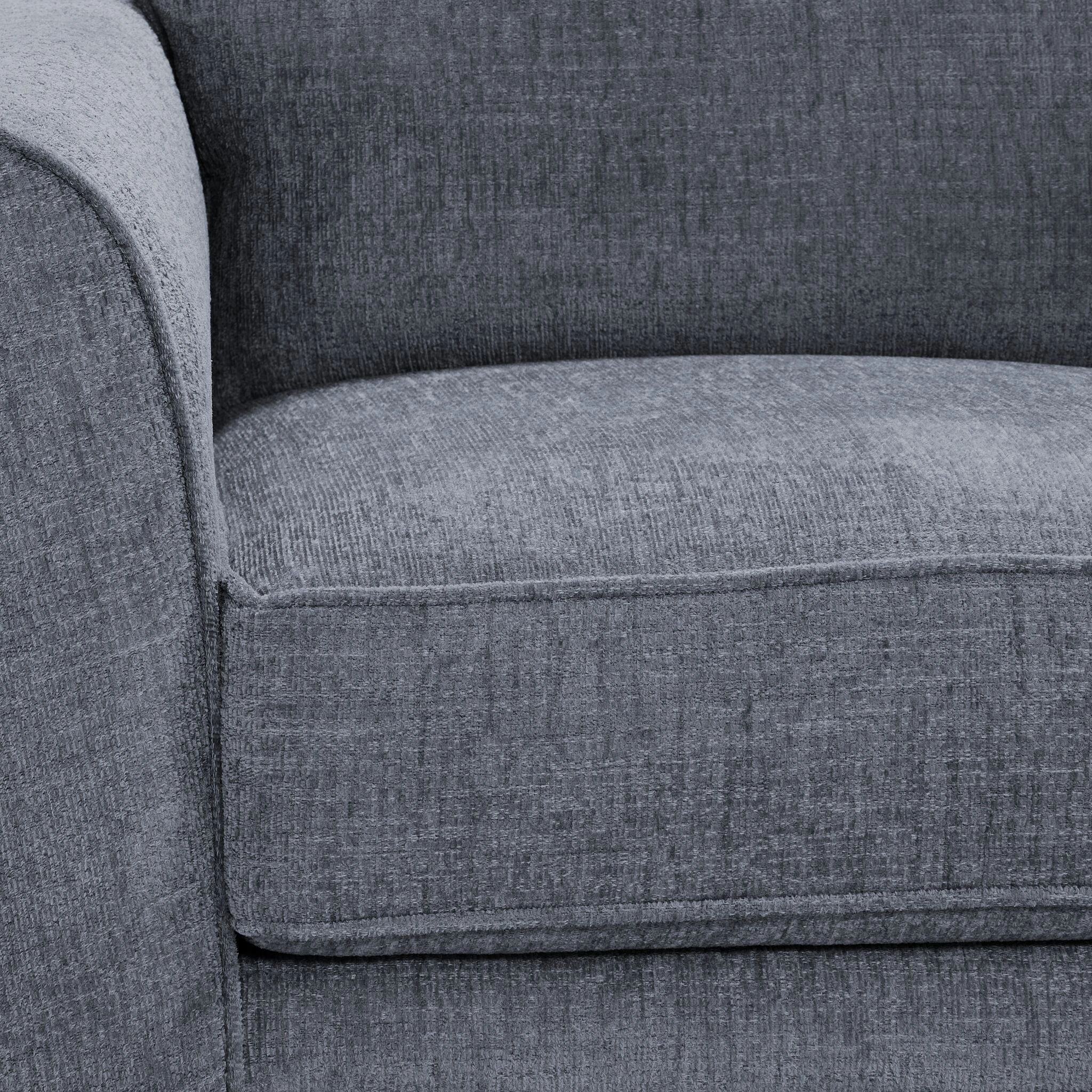 Tilley Sofa, Loveseat and Chair Set - Charcoal