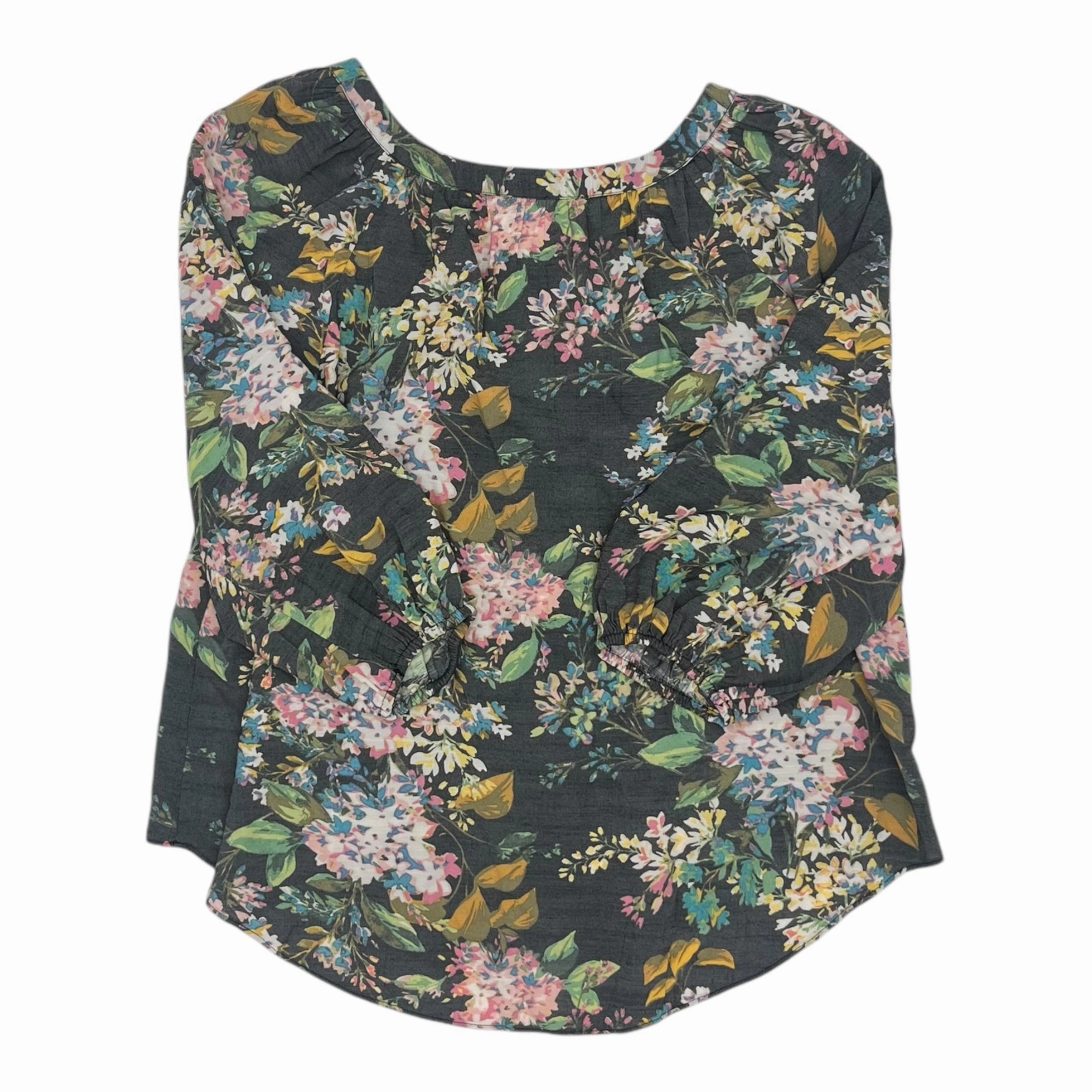 Top 3/4 Sleeve By Lc Lauren Conrad In Grey, Size:L