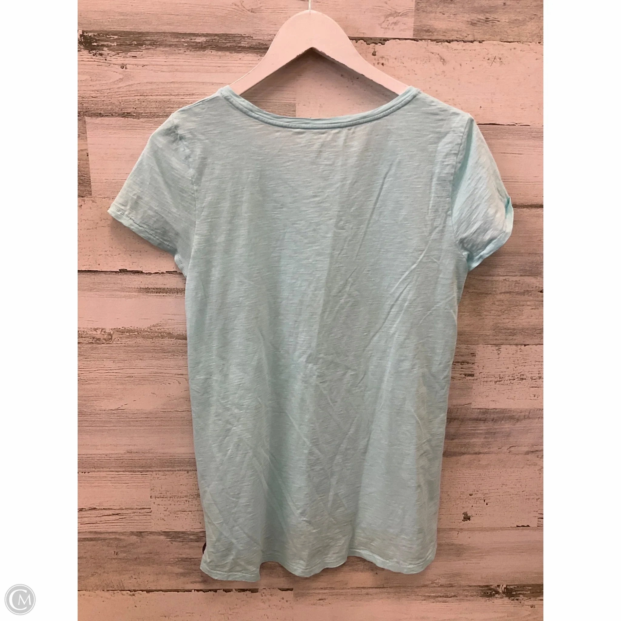 Top Short Sleeve Designer By Lilly Pulitzer In Aqua, Size: S