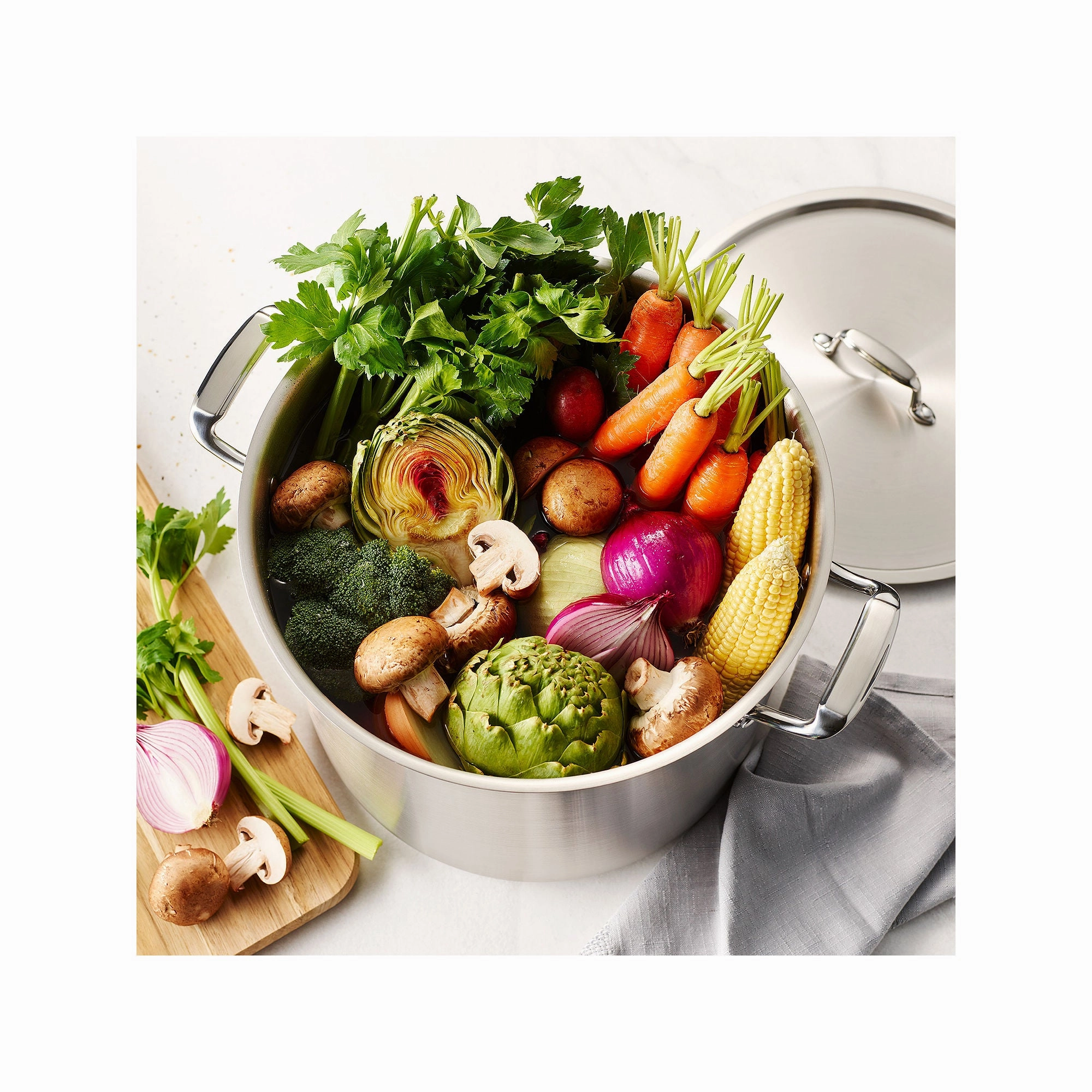 Tramontina 22-Qt. With Canning Rack Stainless Steel Dishwasher Safe Stockpot - STAINLESS STEEL ONE SIZE