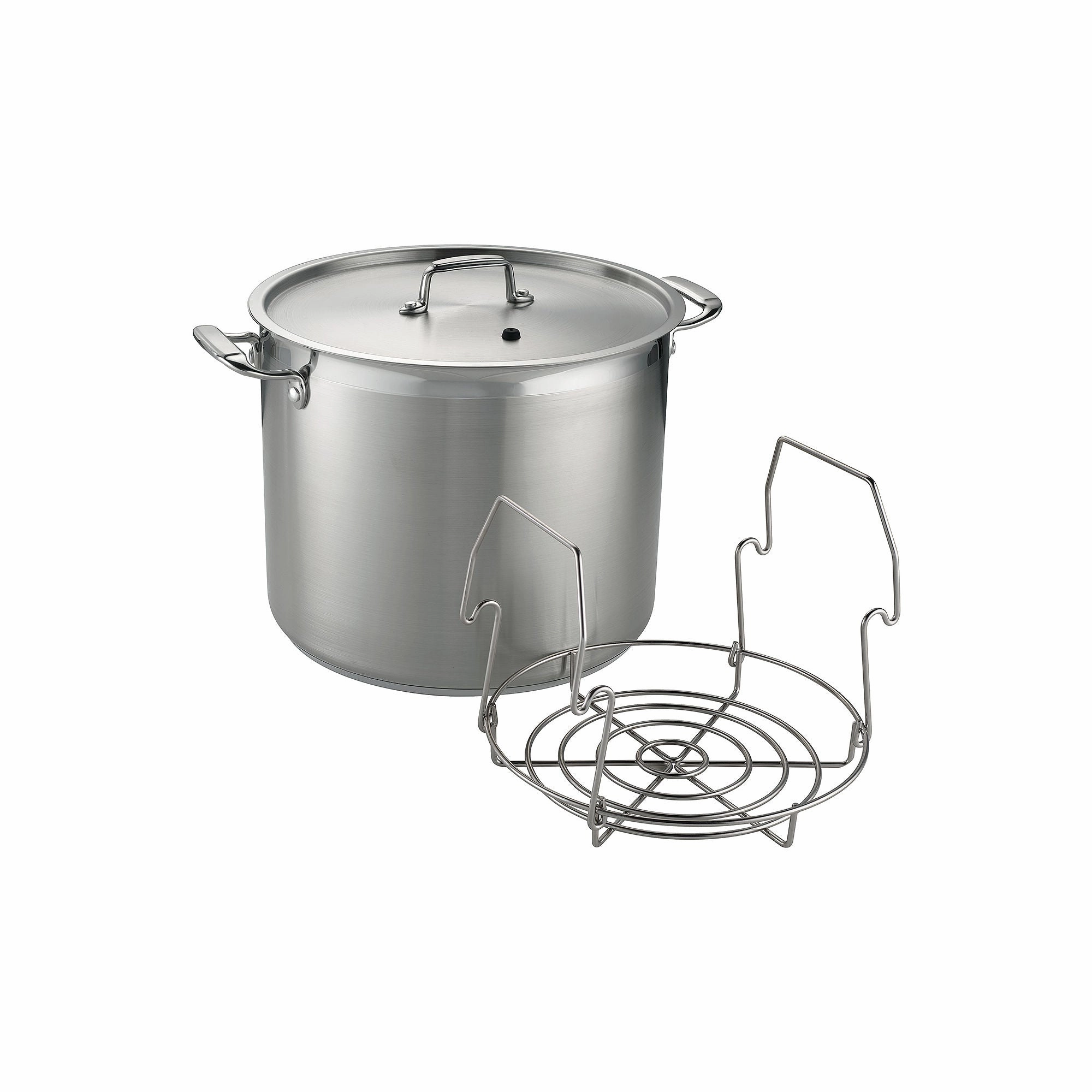 Tramontina 22-Qt. With Canning Rack Stainless Steel Dishwasher Safe Stockpot - STAINLESS STEEL ONE SIZE