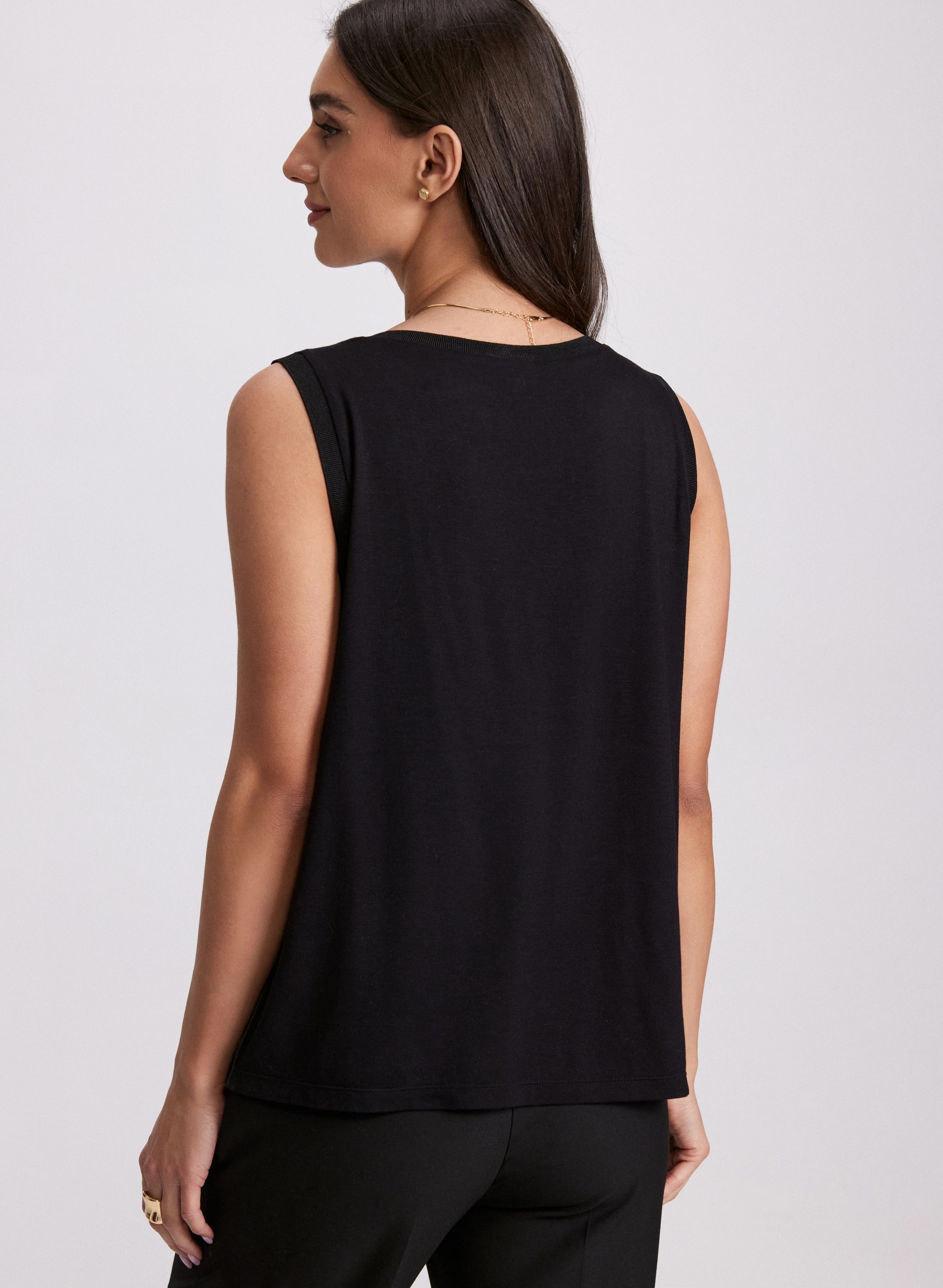 Two-Tone Sleeveless Top