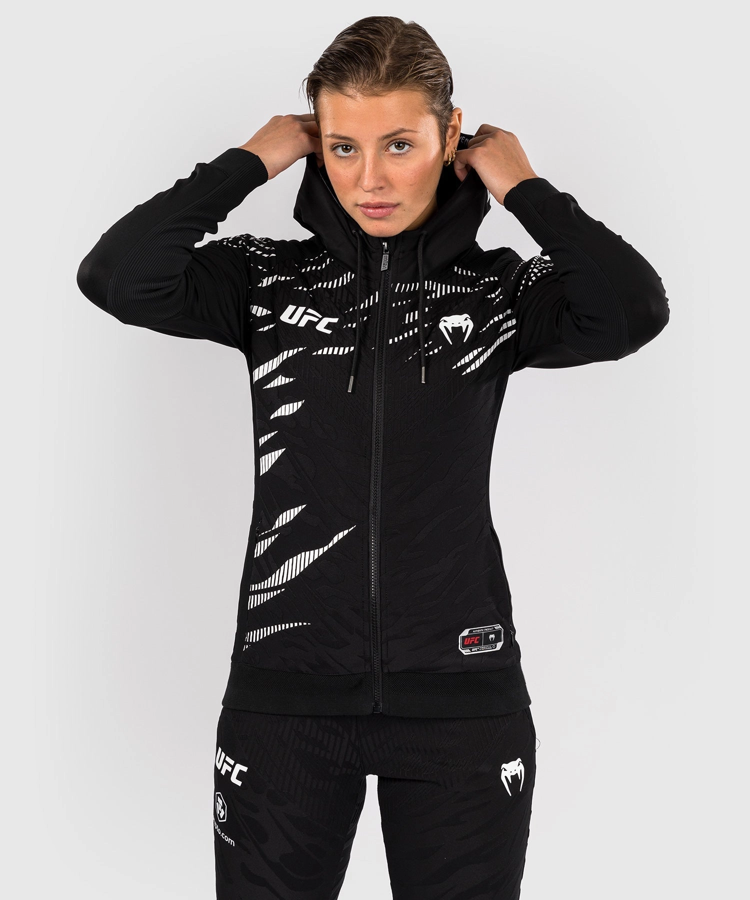 UFC Fusion by Venum Personalized Authentic Fight Night Women's Hoodies - Black