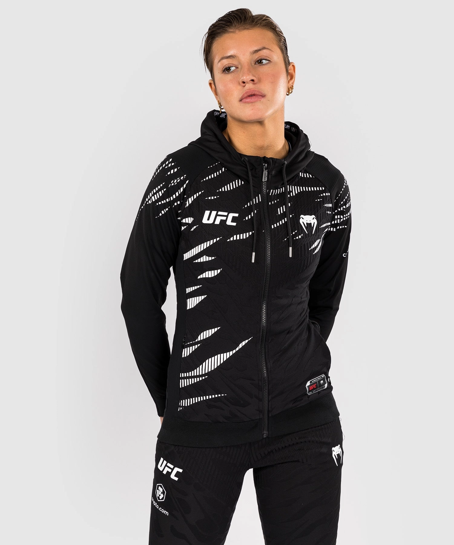 UFC Fusion by Venum Personalized Authentic Fight Night Women's Hoodies - Black