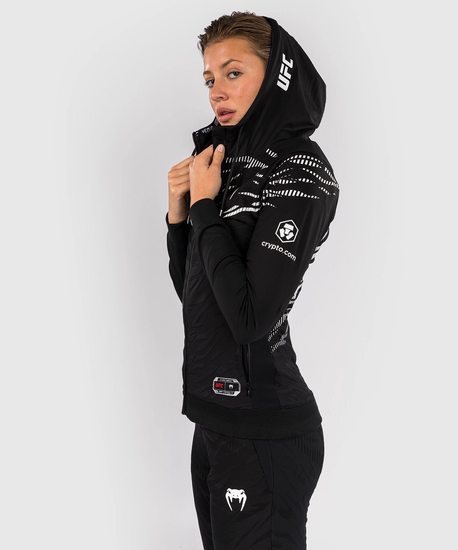 UFC Fusion by Venum Personalized Authentic Fight Night Women's Hoodies - Black