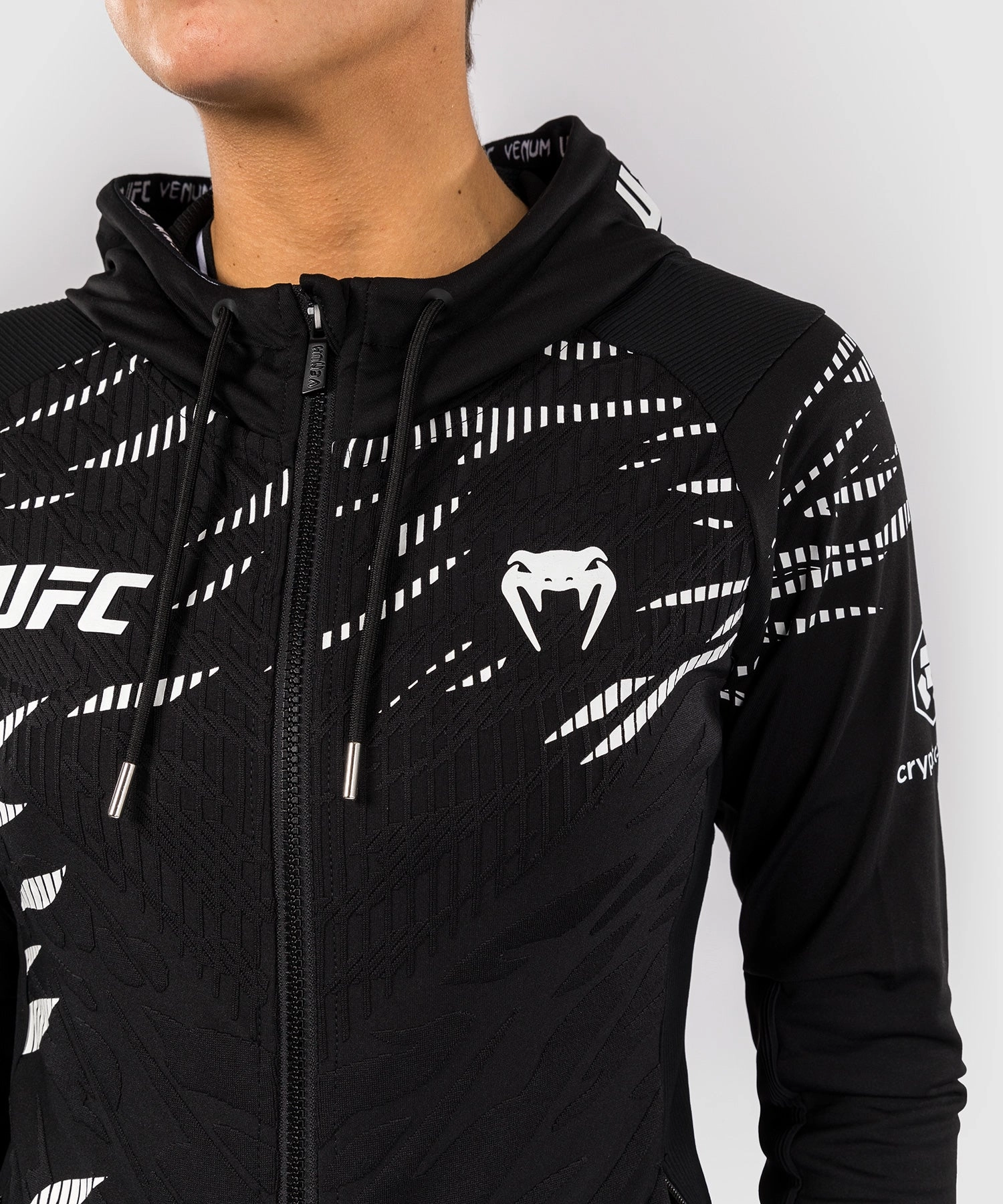 UFC Fusion by Venum Personalized Authentic Fight Night Women's Hoodies - Black