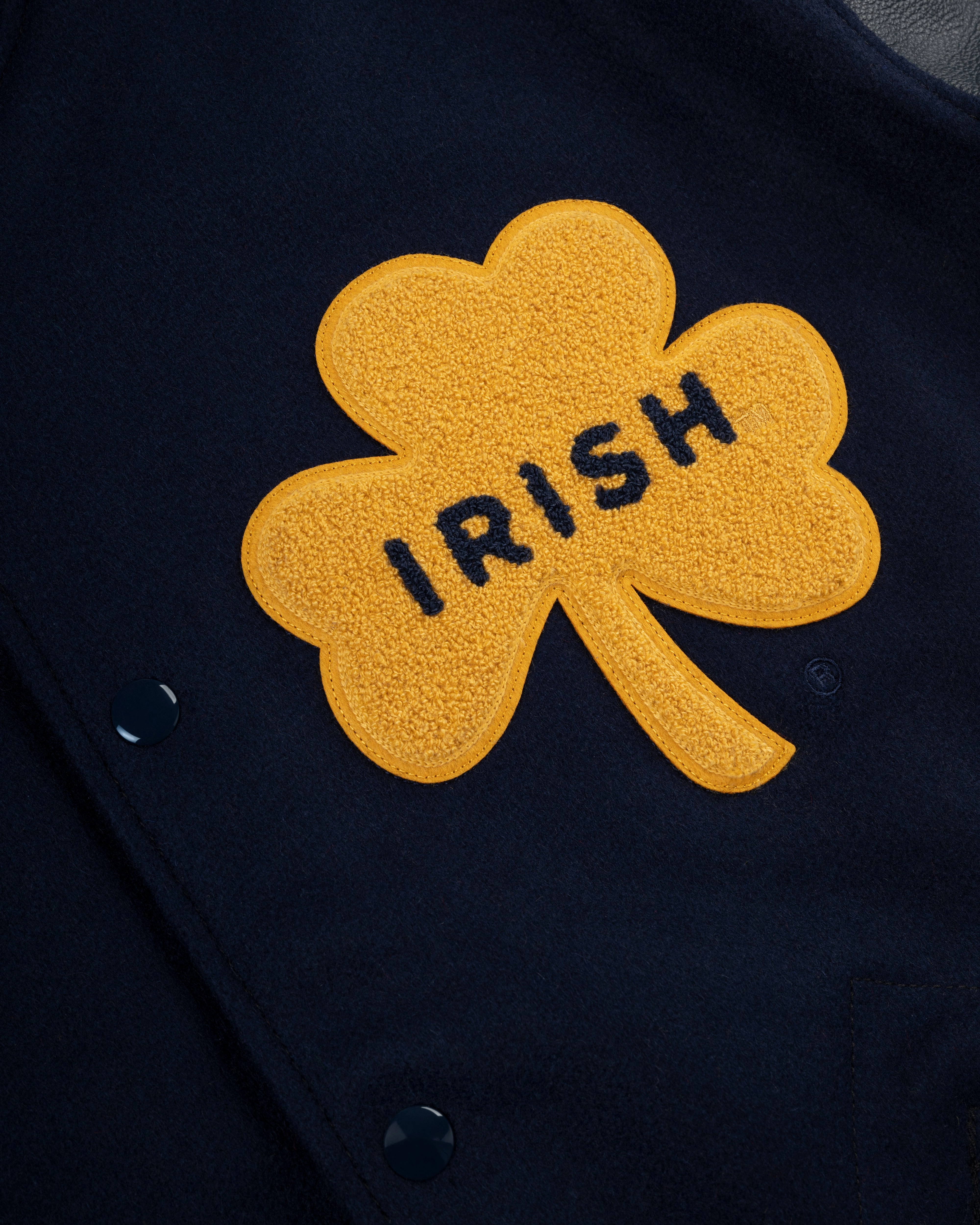University of Notre Dame Authentic Wool & Leather Varsity Jacket