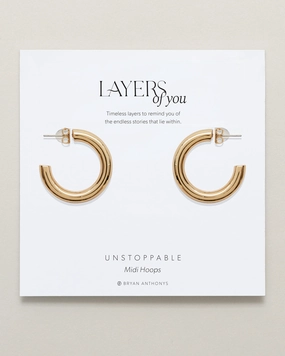 Unstoppable Midi Hoop Earrings