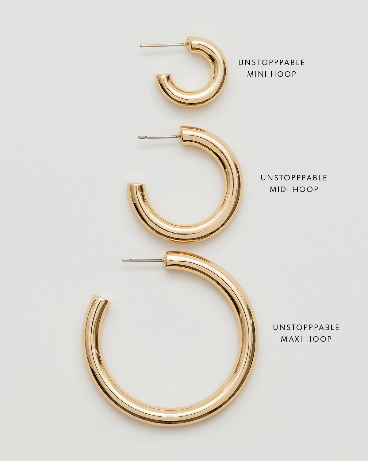 Unstoppable Midi Hoop Earrings