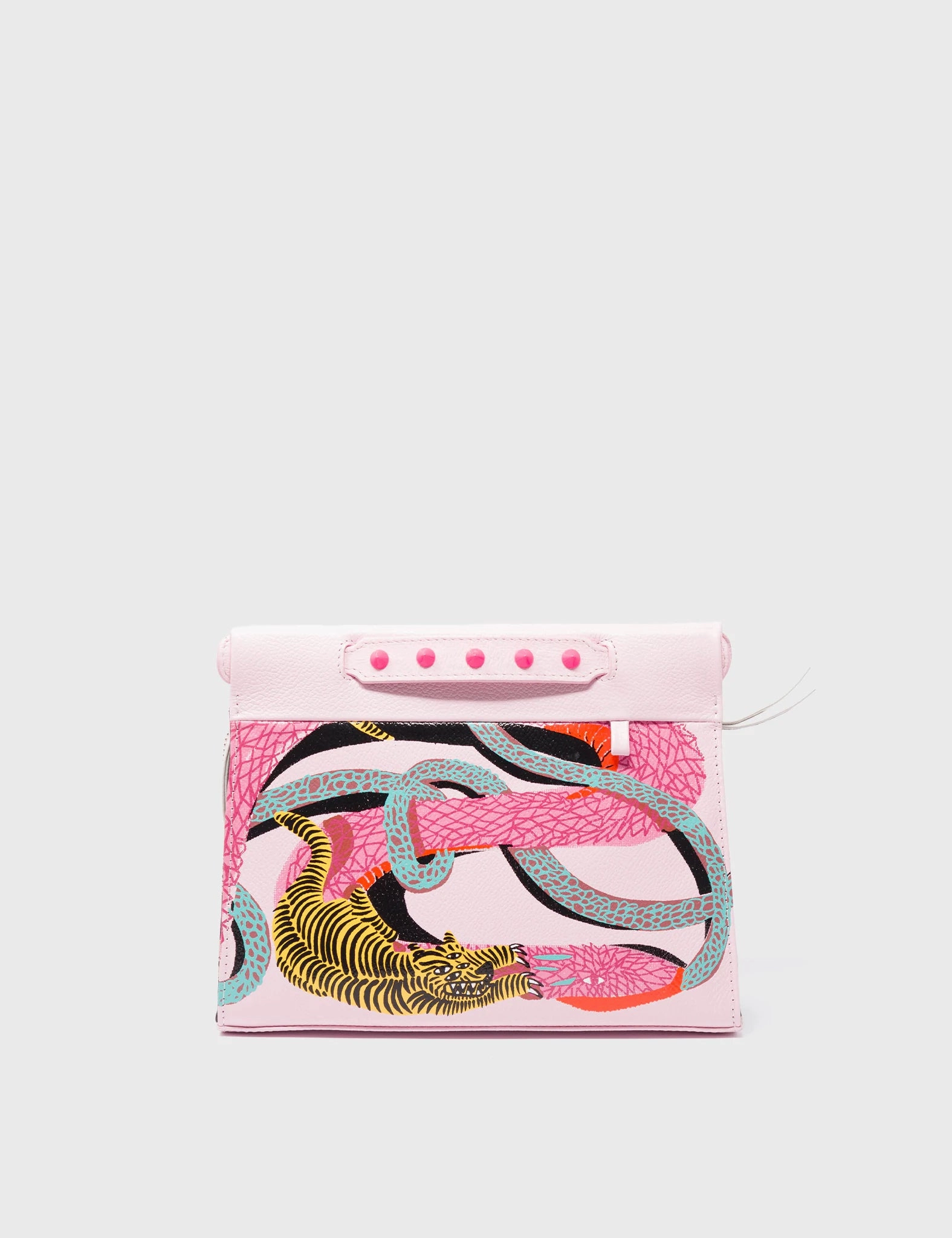 Vali Crossbody Small Parfait Pink Leather Bag - Tangle Tales Black Design
