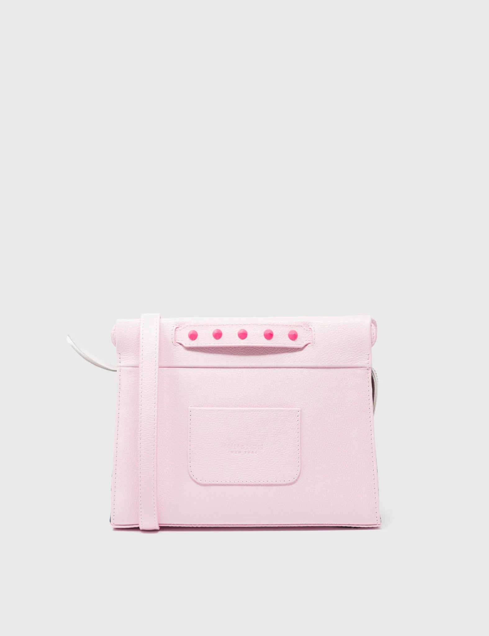 Vali Crossbody Small Parfait Pink Leather Bag - Tangle Tales Black Design