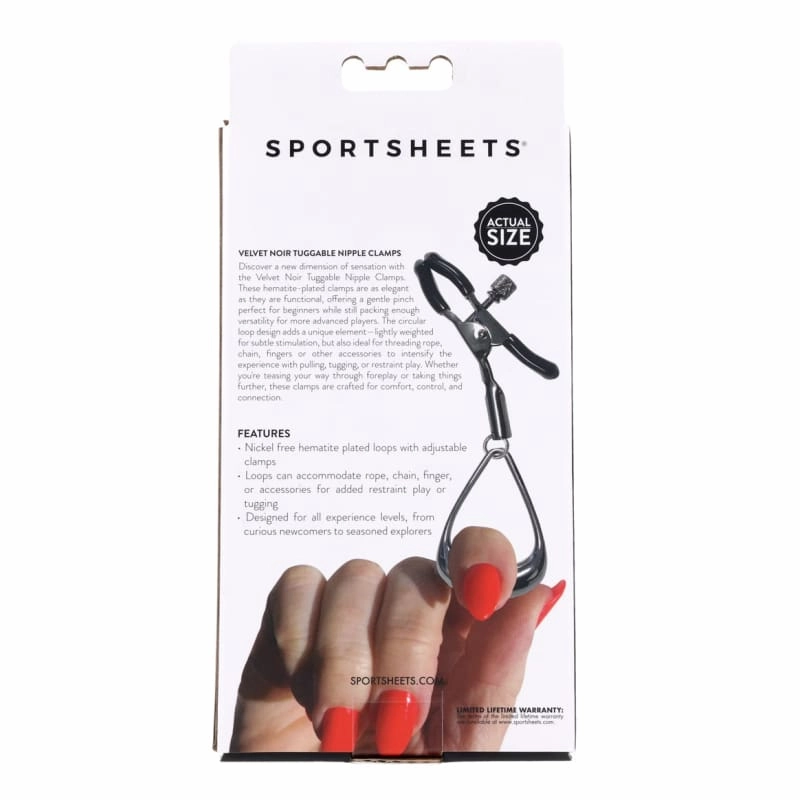 Velvet Noir Tuggable Nipple Clamps