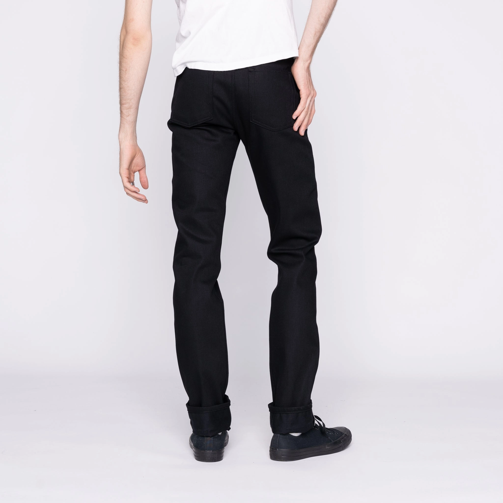 Weird Guy - Solid Black Selvedge - 36 Long Inseam