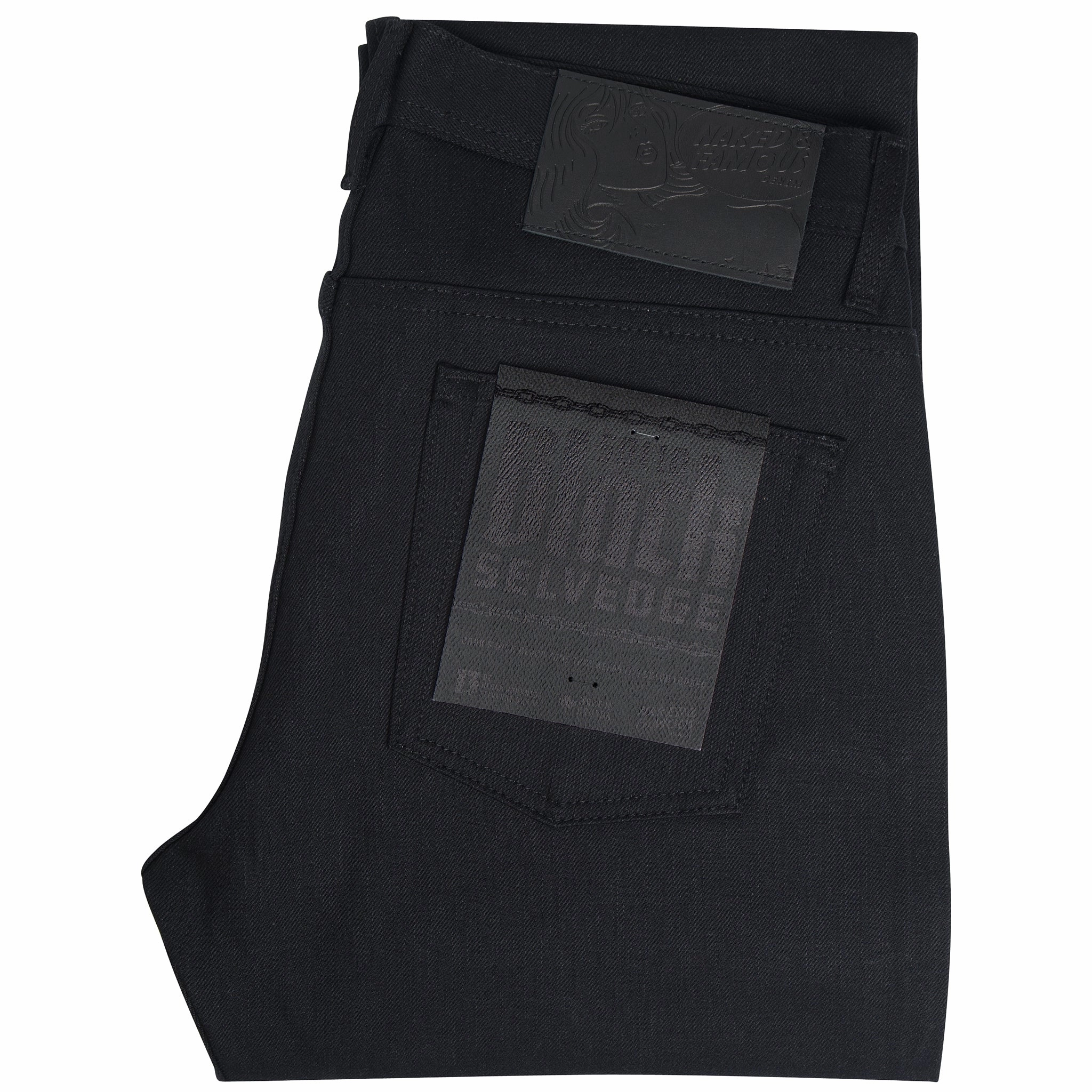 Weird Guy - Solid Black Selvedge - 36 Long Inseam