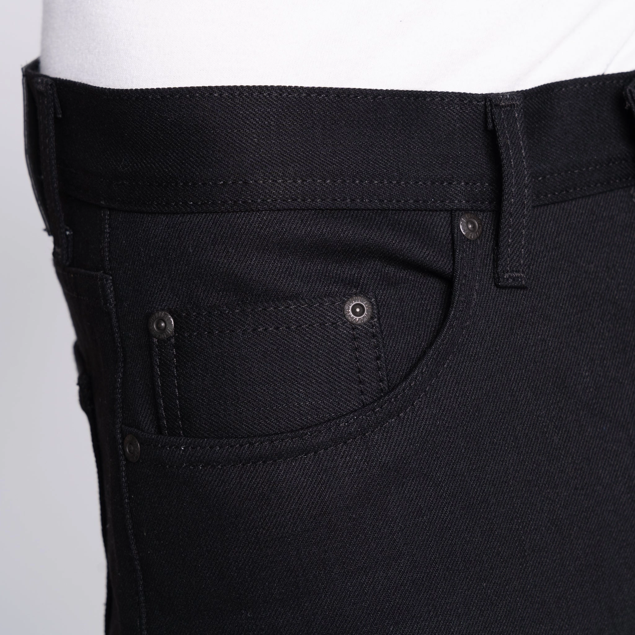 Weird Guy - Solid Black Selvedge - 36 Long Inseam