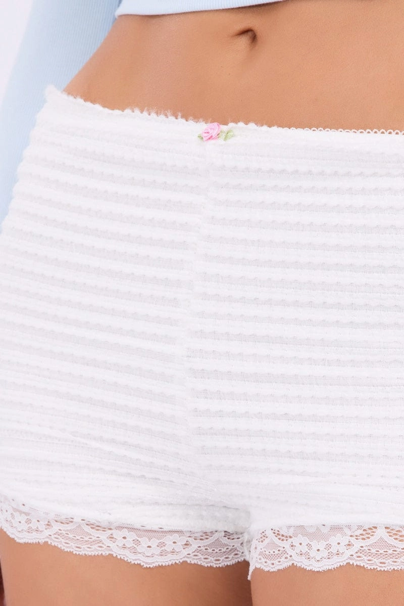 White Micro Shorts