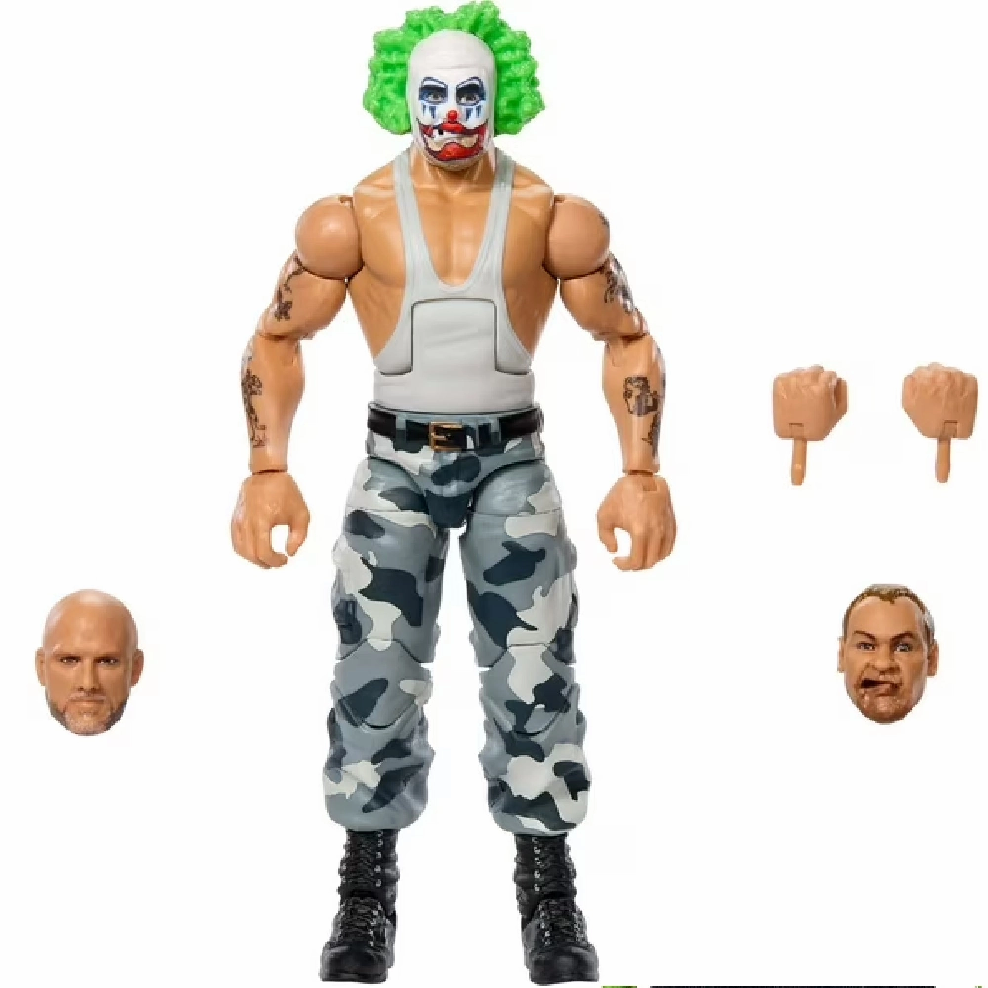 WWE MTHXK42 Elite Collection Premium Live Event Bushwhacker Luke Action Figure & Accessories, Build-A-Figure